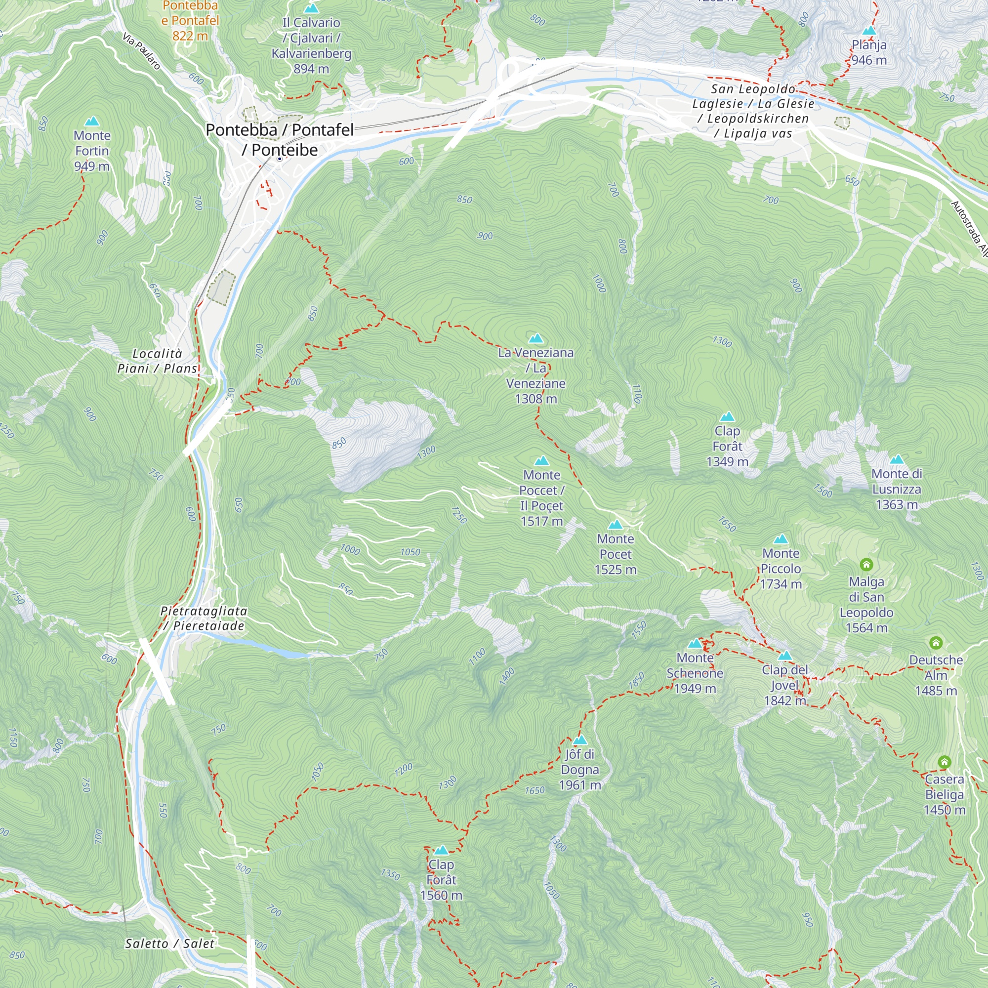 Malga Poccet map