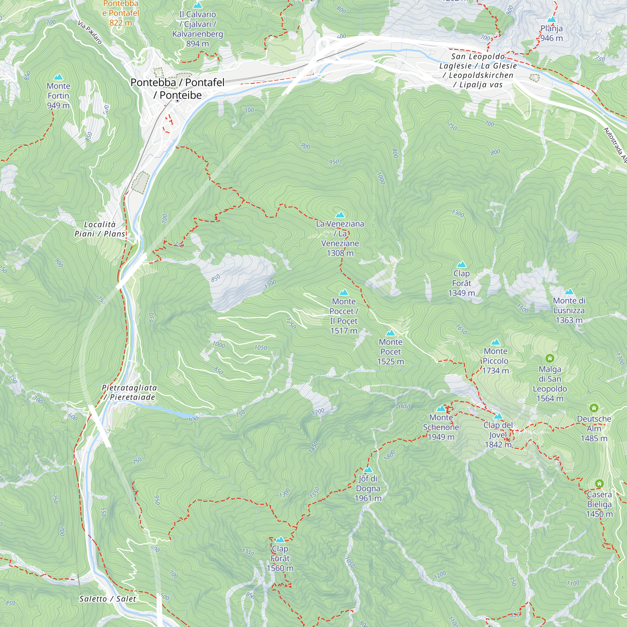 Malga Poccet map