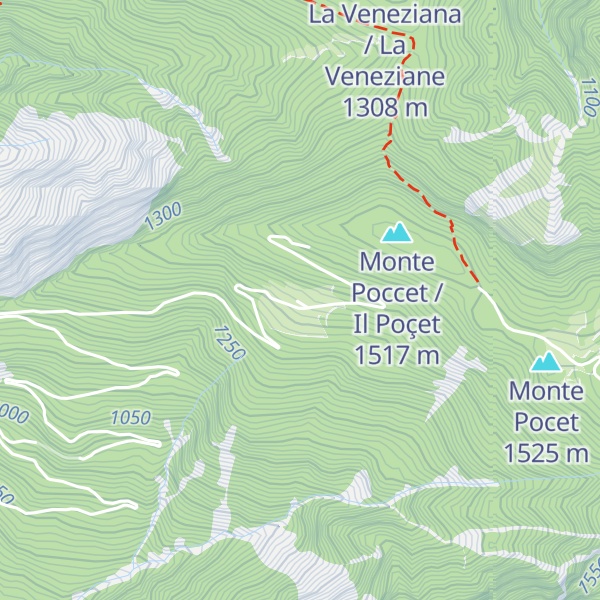 Map of Malga Poccet