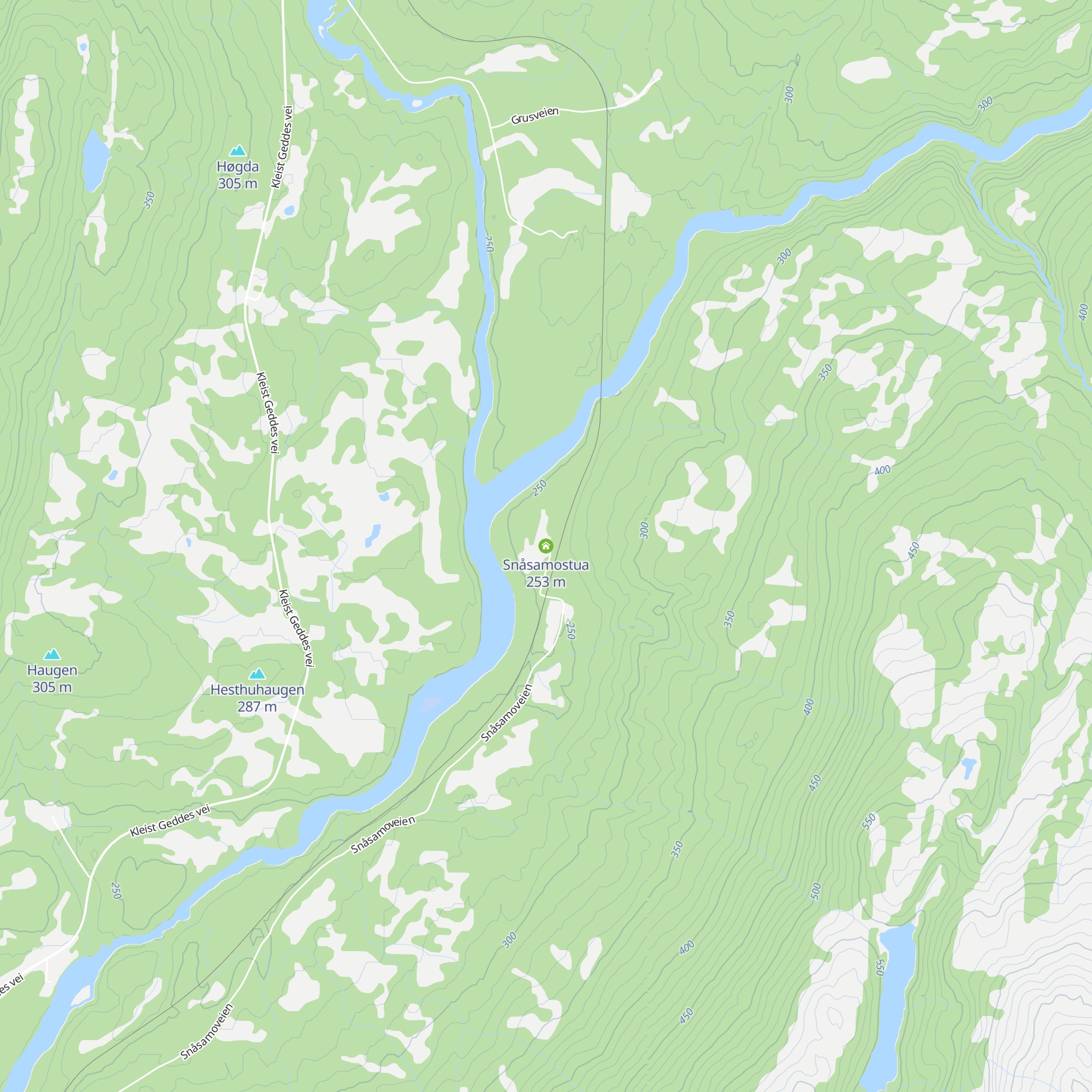 Snåsamostua map