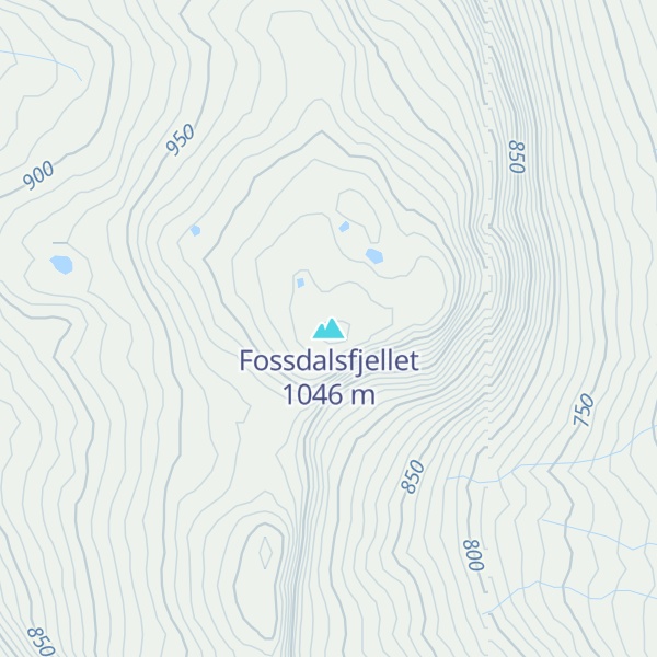 Map of Fossdalsfjellet