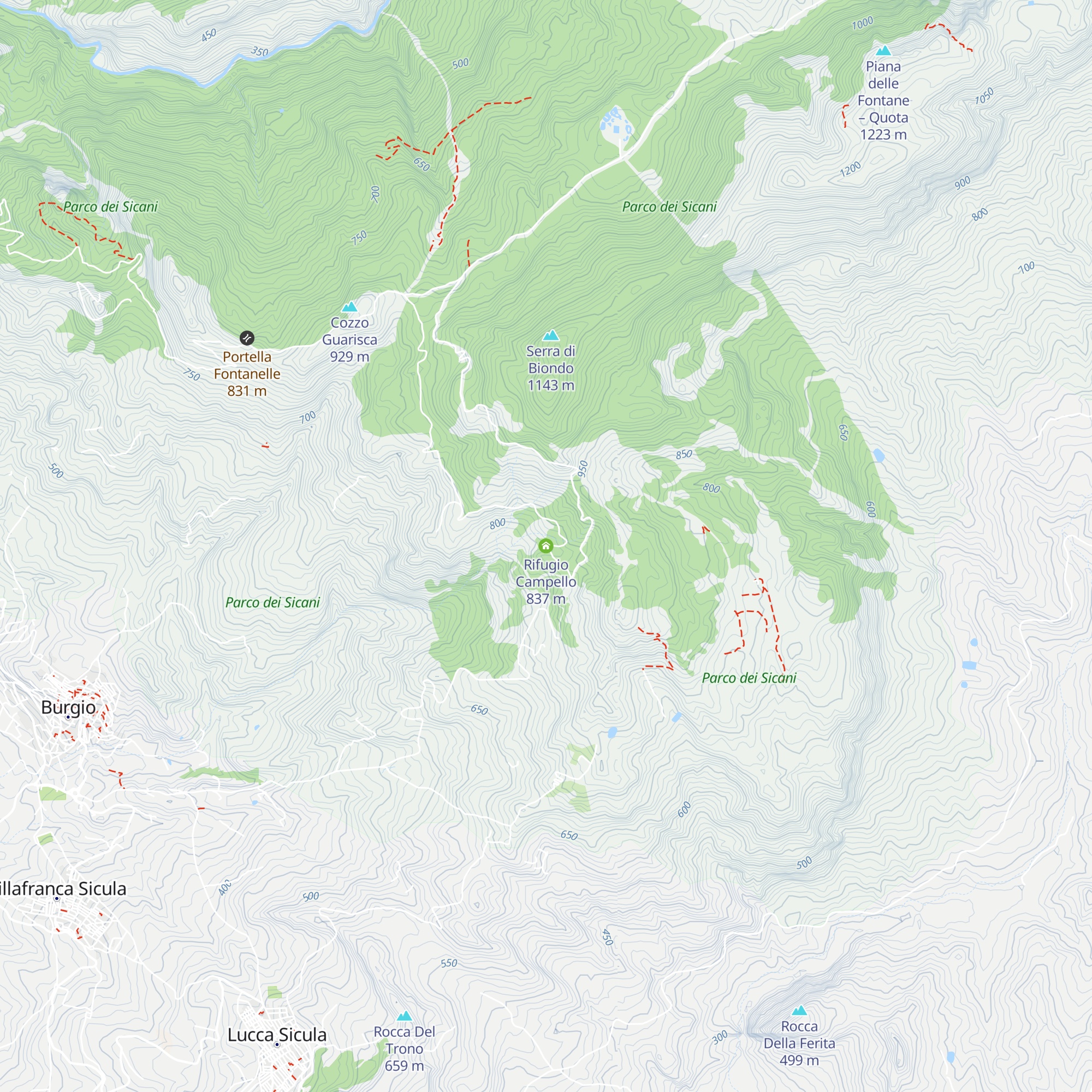 Rifugio Campello map