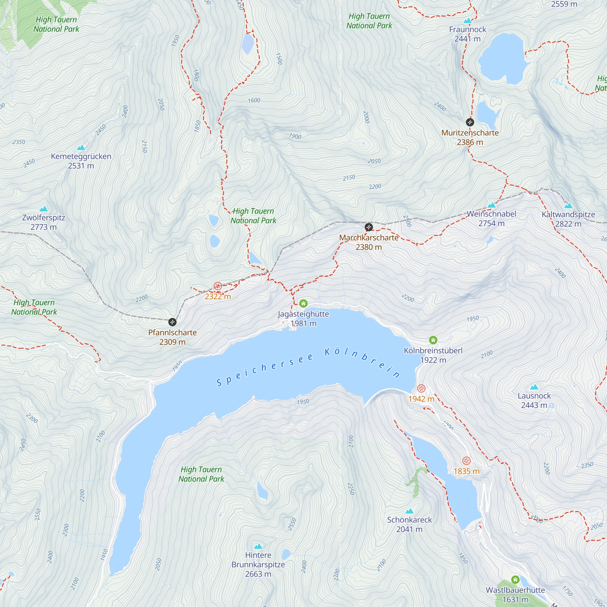 Jagasteighütte map