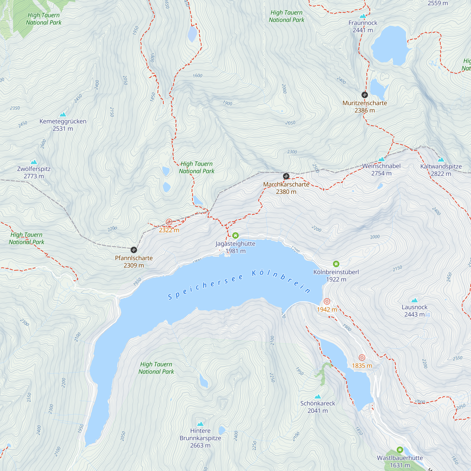 Jagasteighütte map
