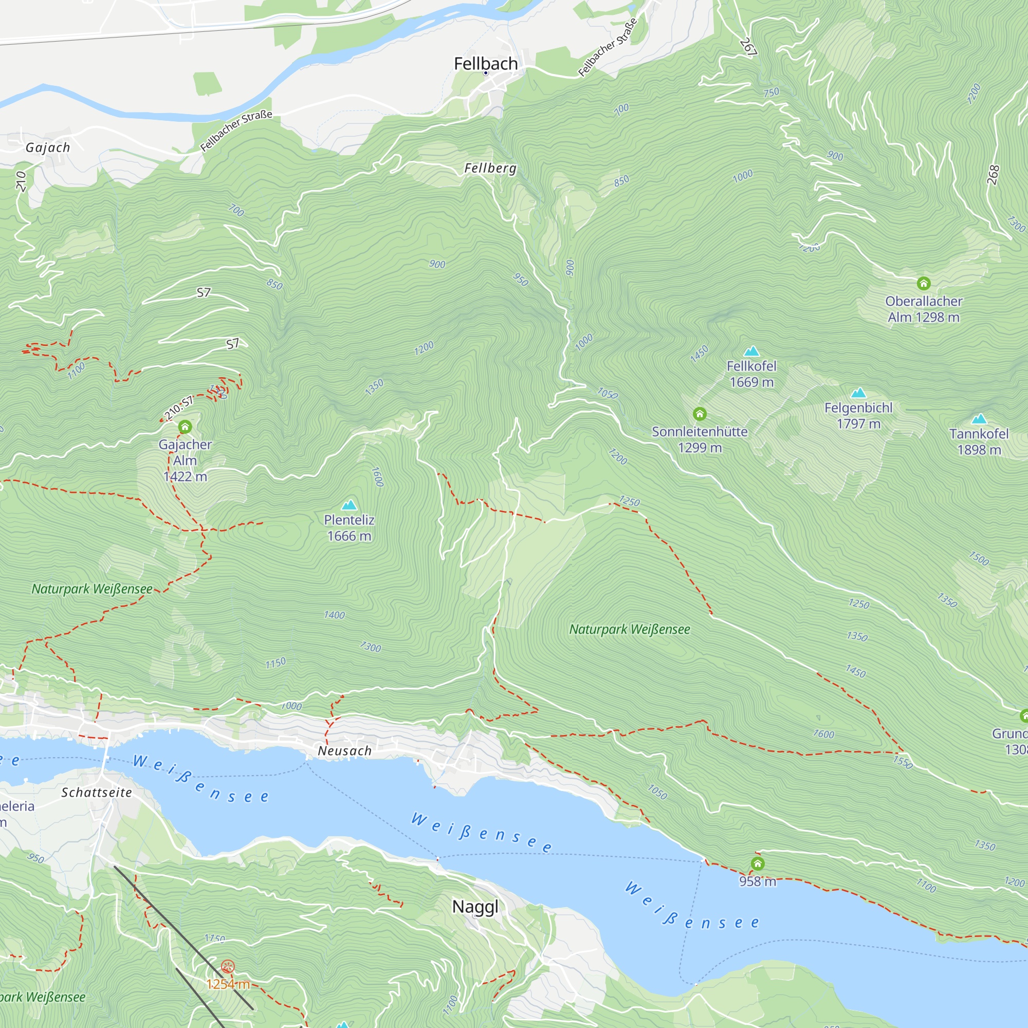 Alm Hinterm Brunn map