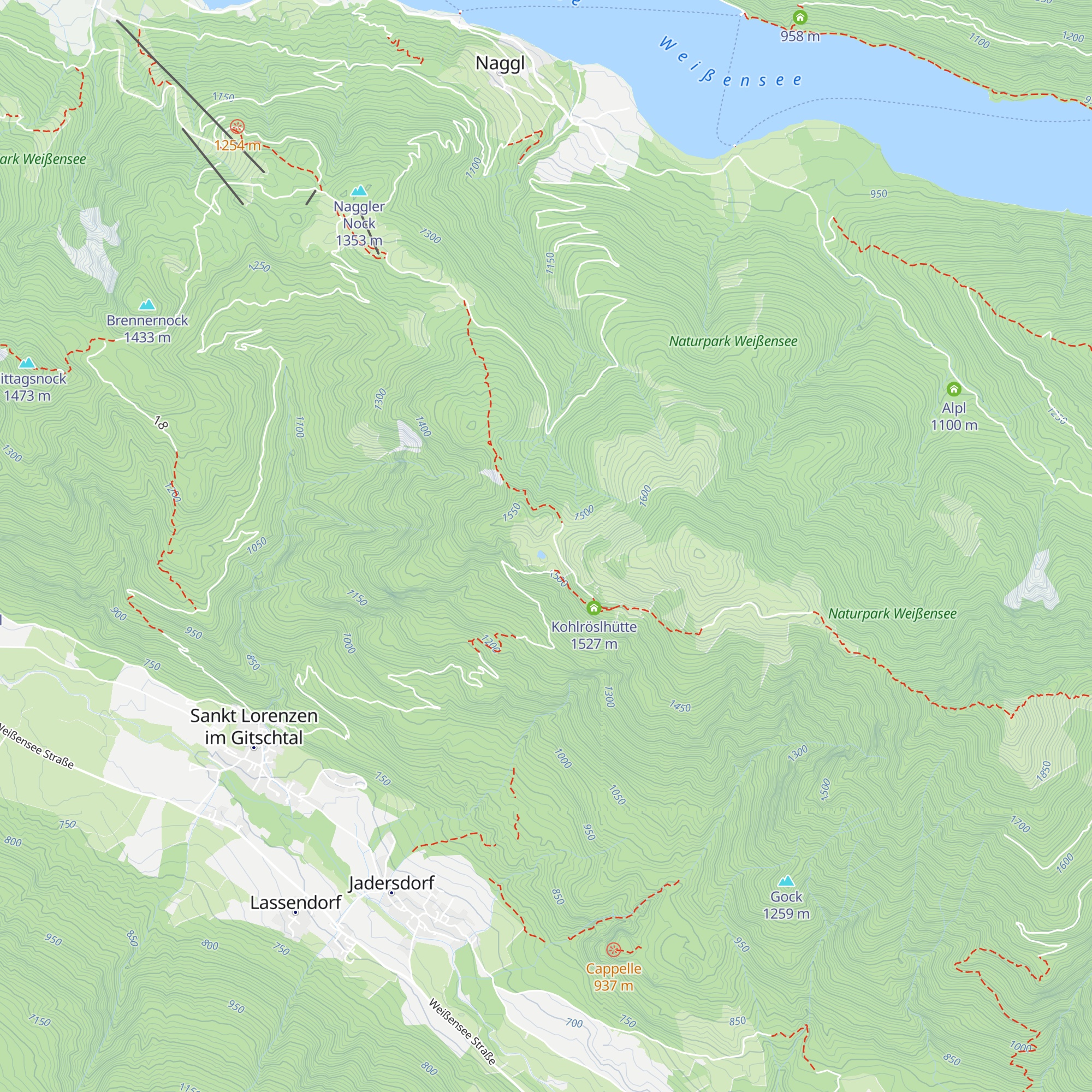 Jadersdorfer Ochsenalm map