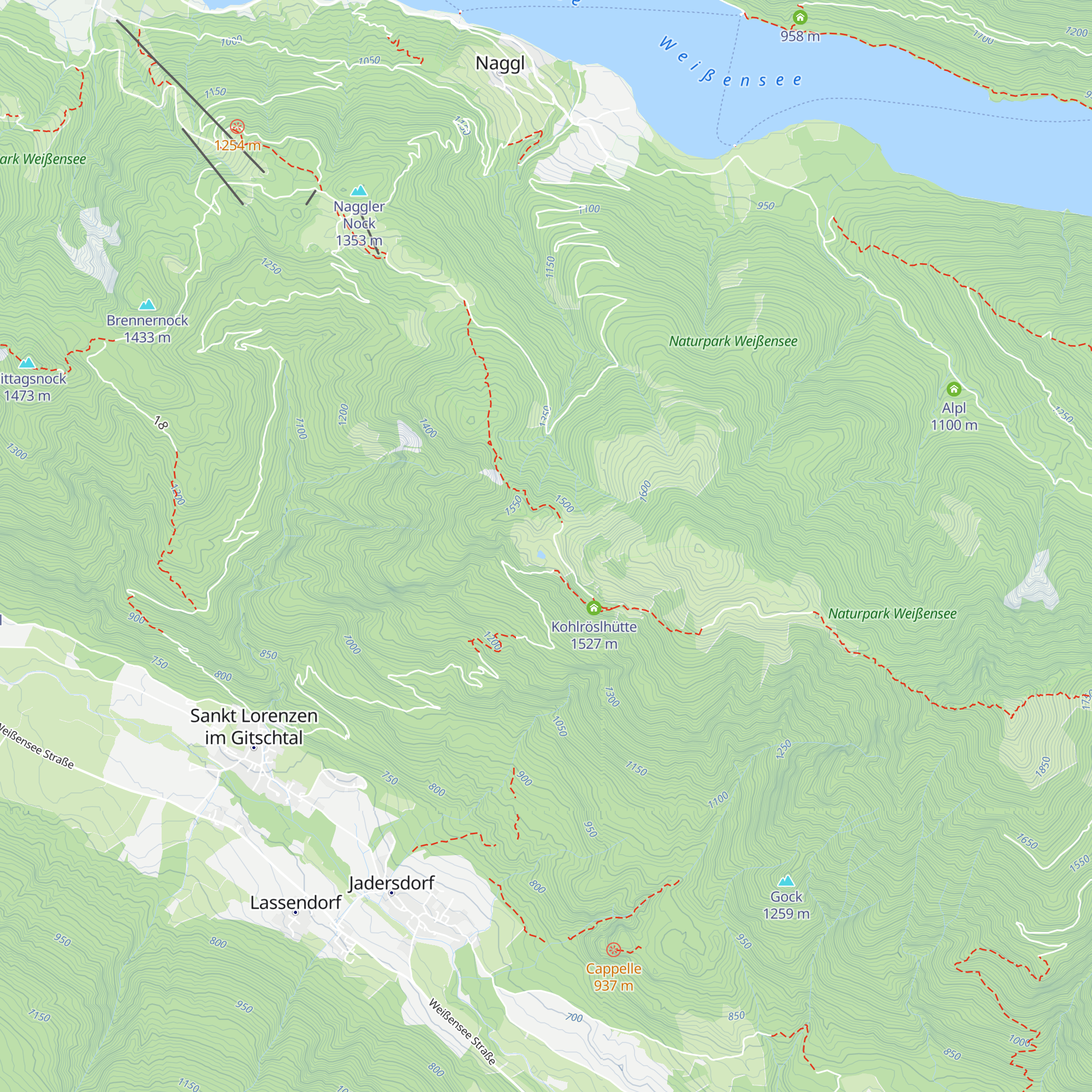 Jadersdorfer Ochsenalm map