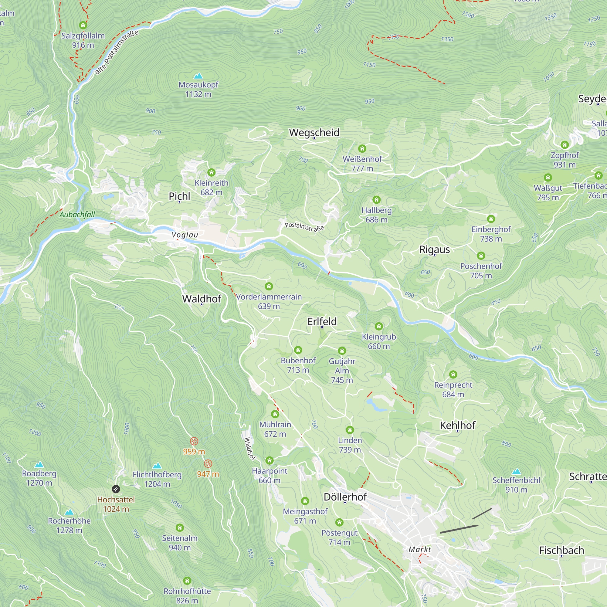 Erlfeld map