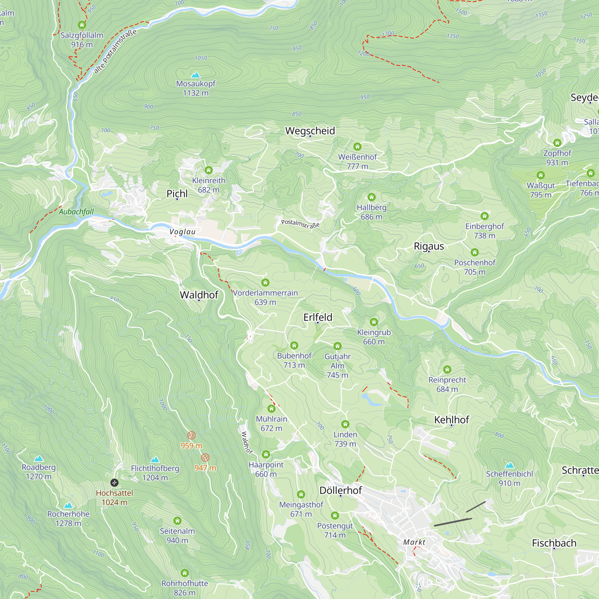 Erlfeld map