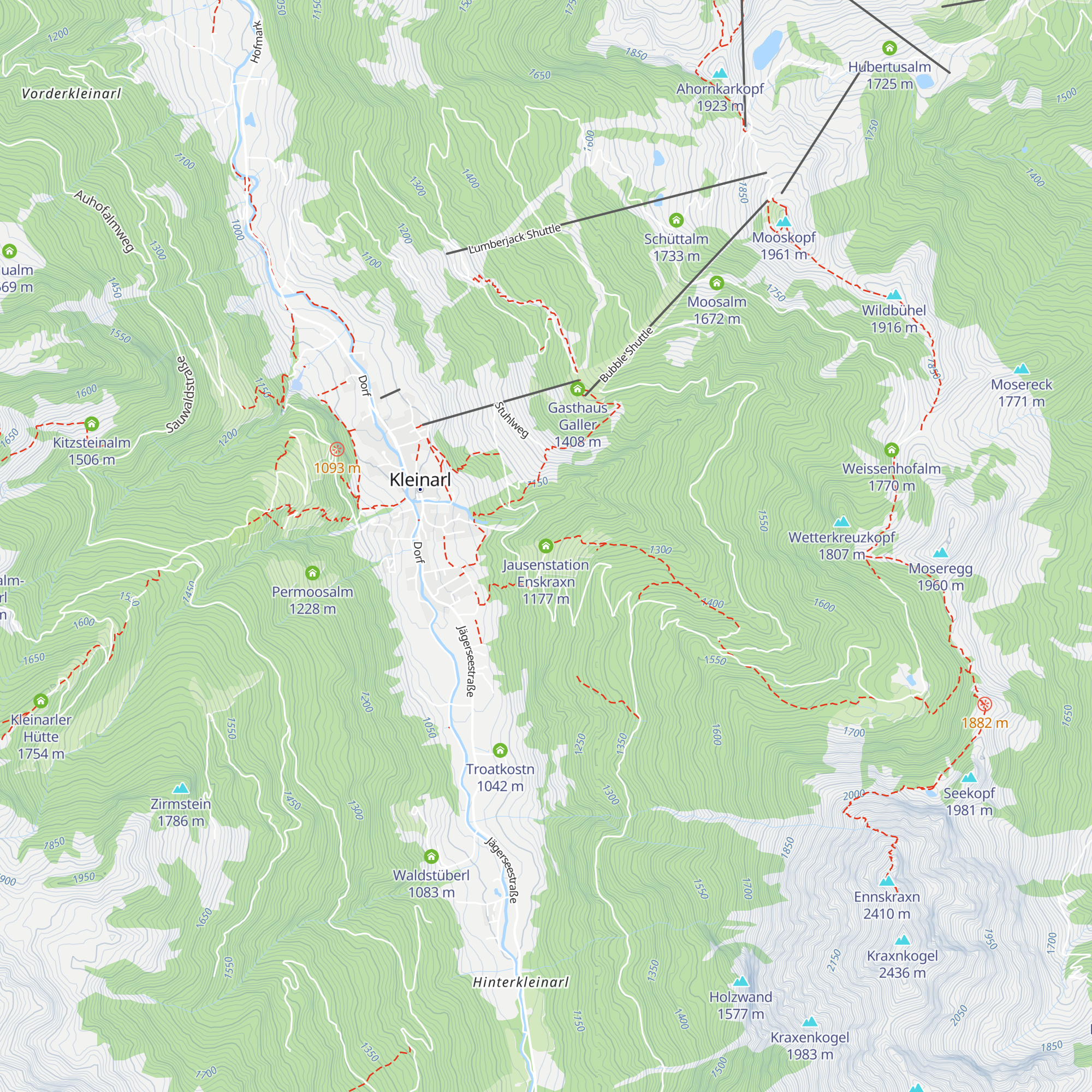 Jausenstation Enskraxn map
