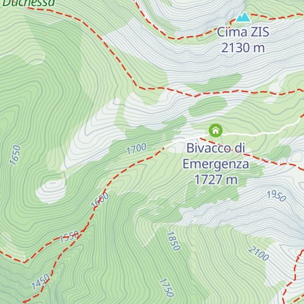 Map of Bivacco Gigi Panei