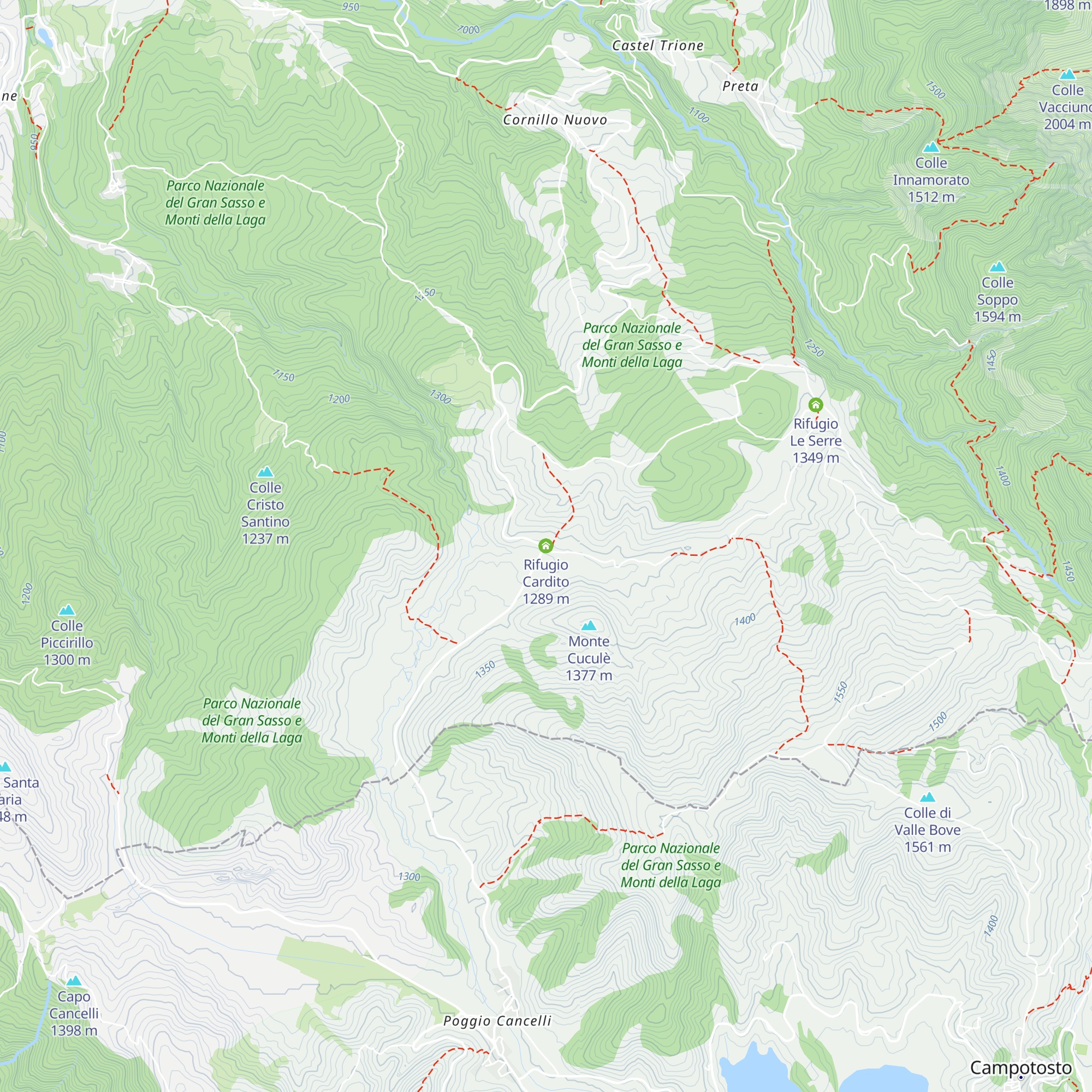 Rifugio Cardito map