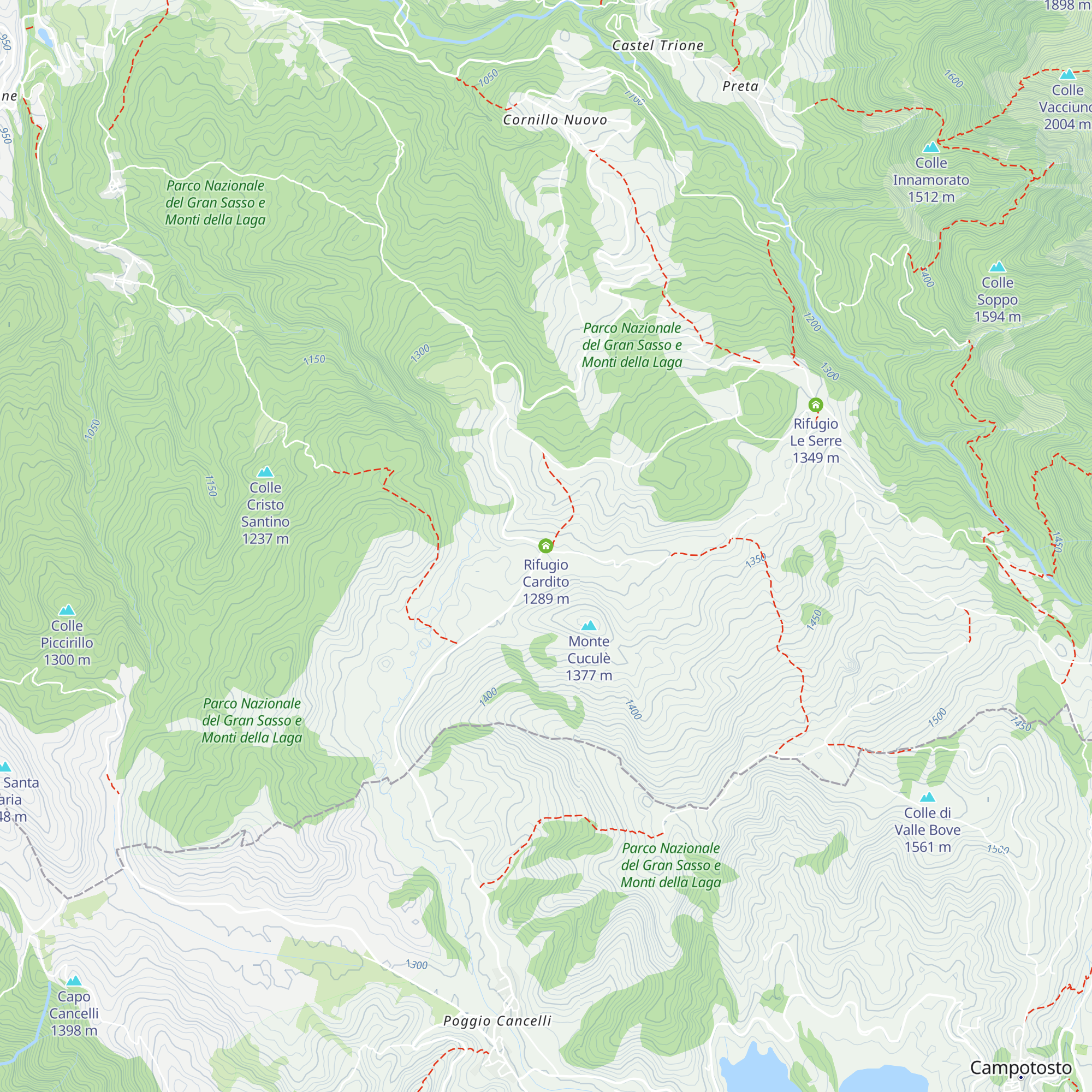 Rifugio Cardito map