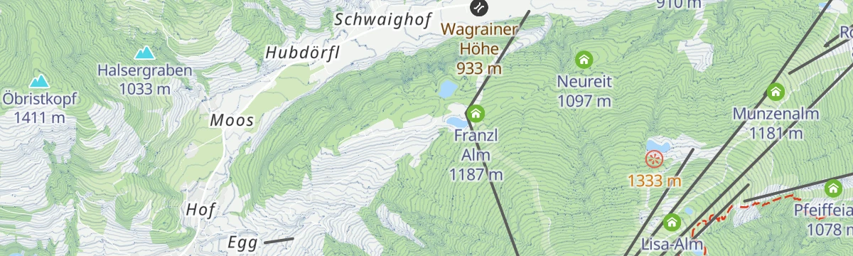 Map of the start of Jandlalm von der Edelweiss Alm aus