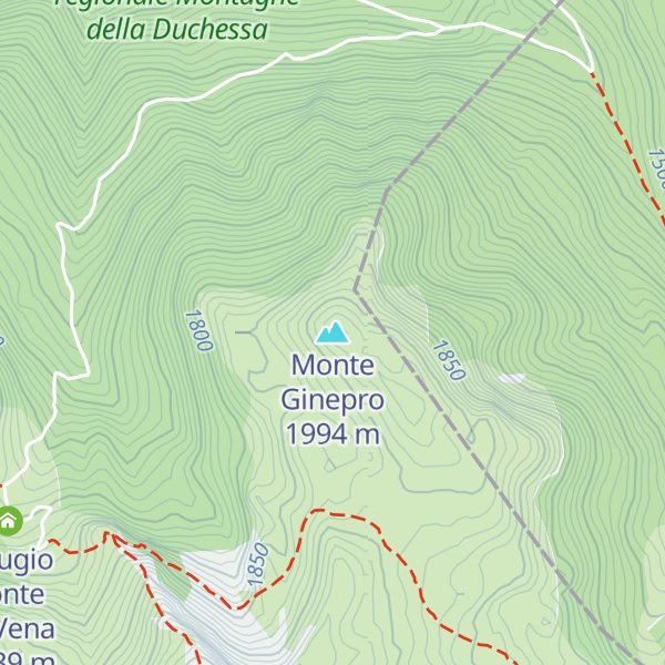 Map of Monte Ginepro
