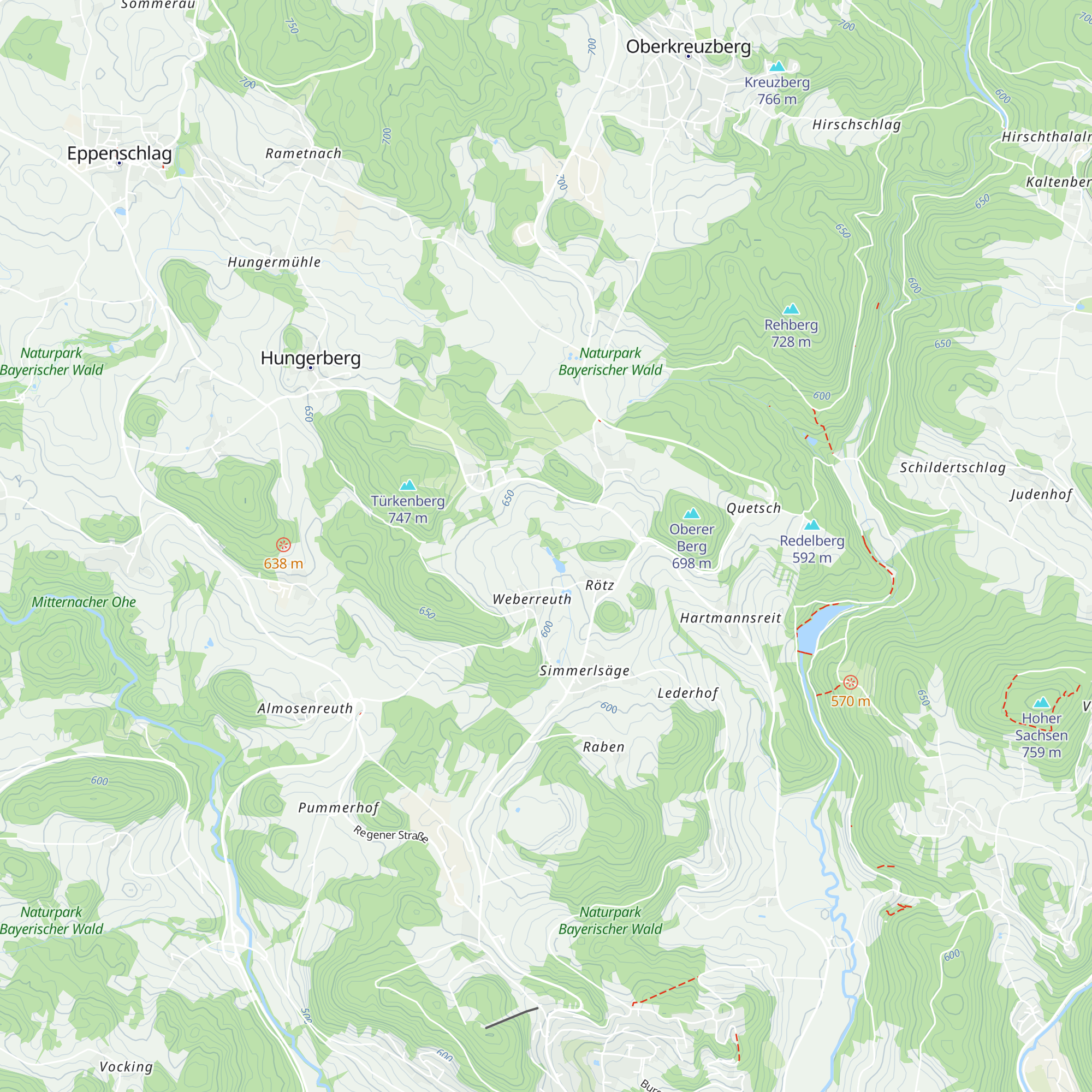 Hütte-Privat map