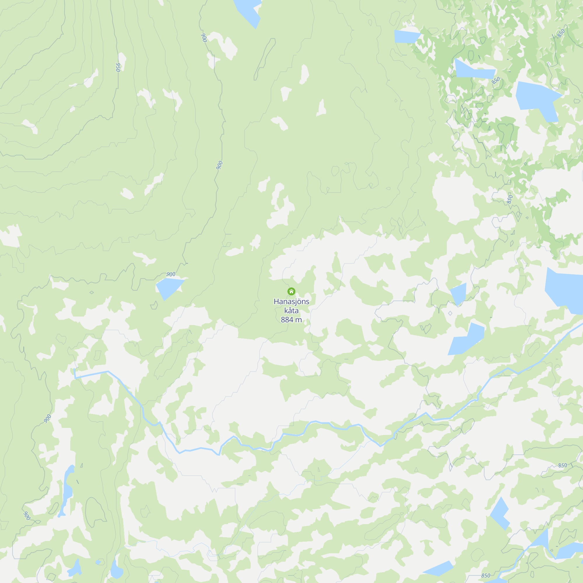 Hanasjöns kåta map