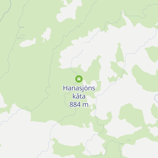 Map of Hanasjöns kåta