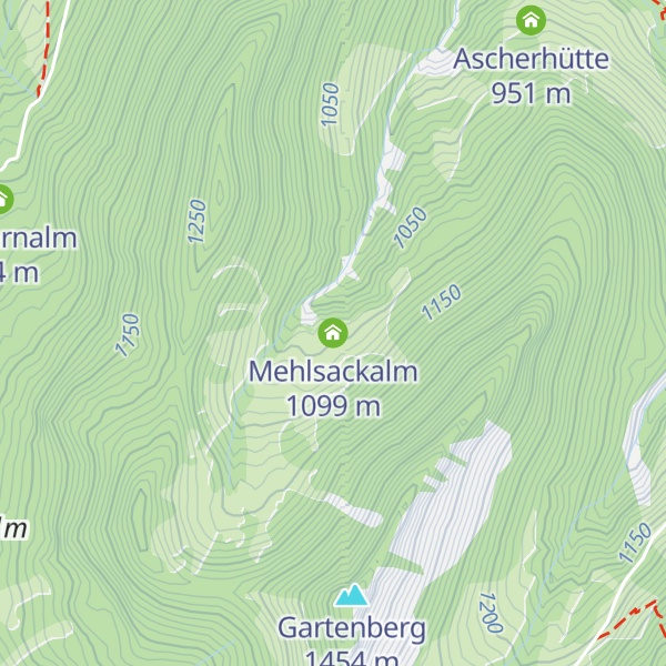Map of Mehlsackalm