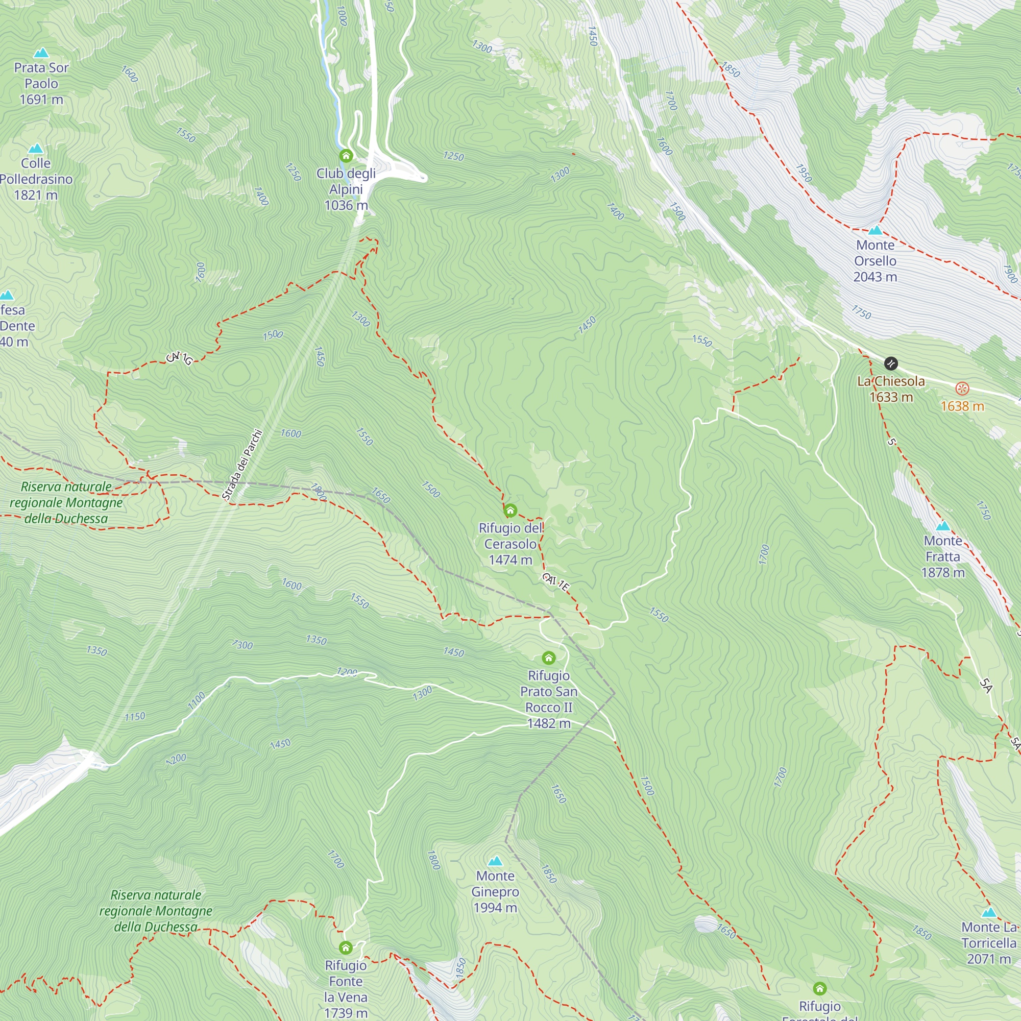 Rifugio del Cerasolo map