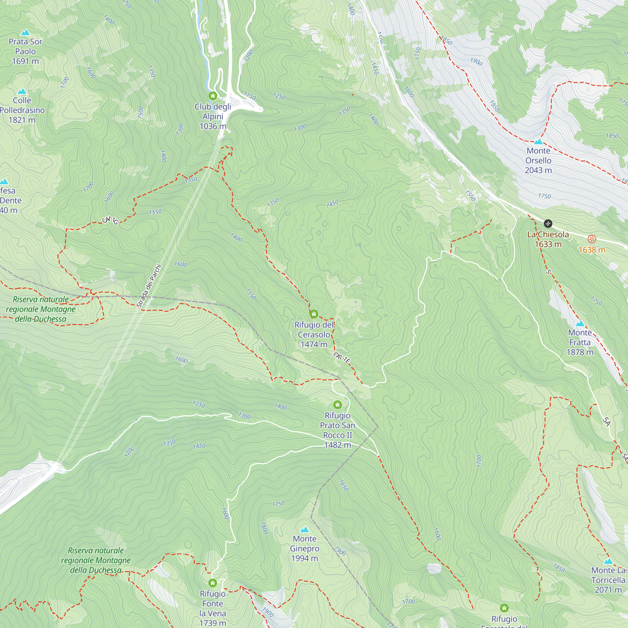 Rifugio del Cerasolo map