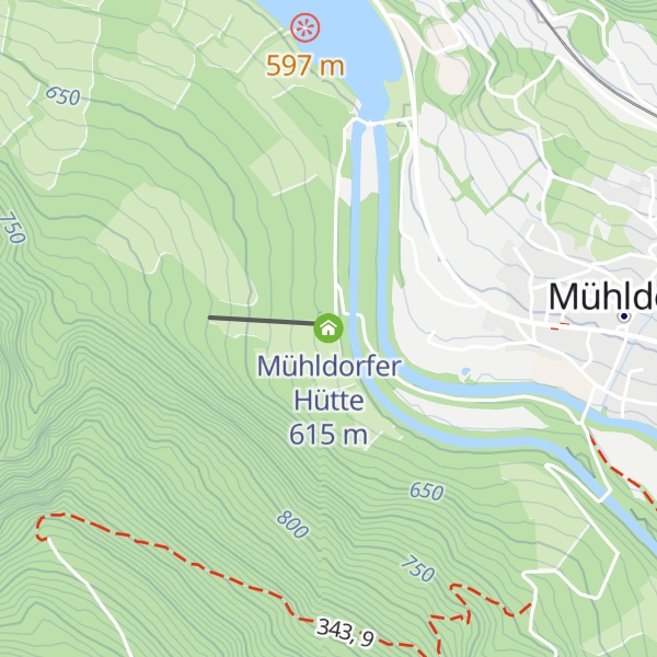 Map of Mühldorfer Hütte