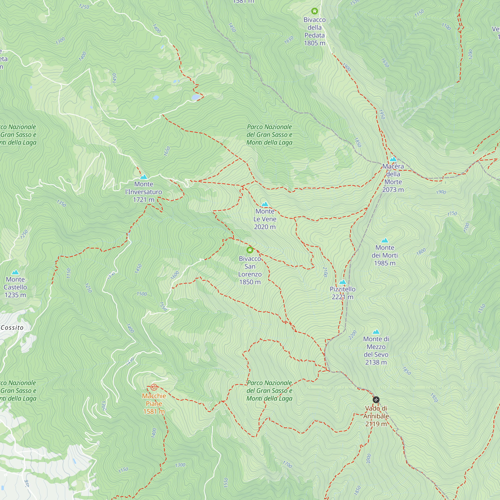 Bivacco San Lorenzo map