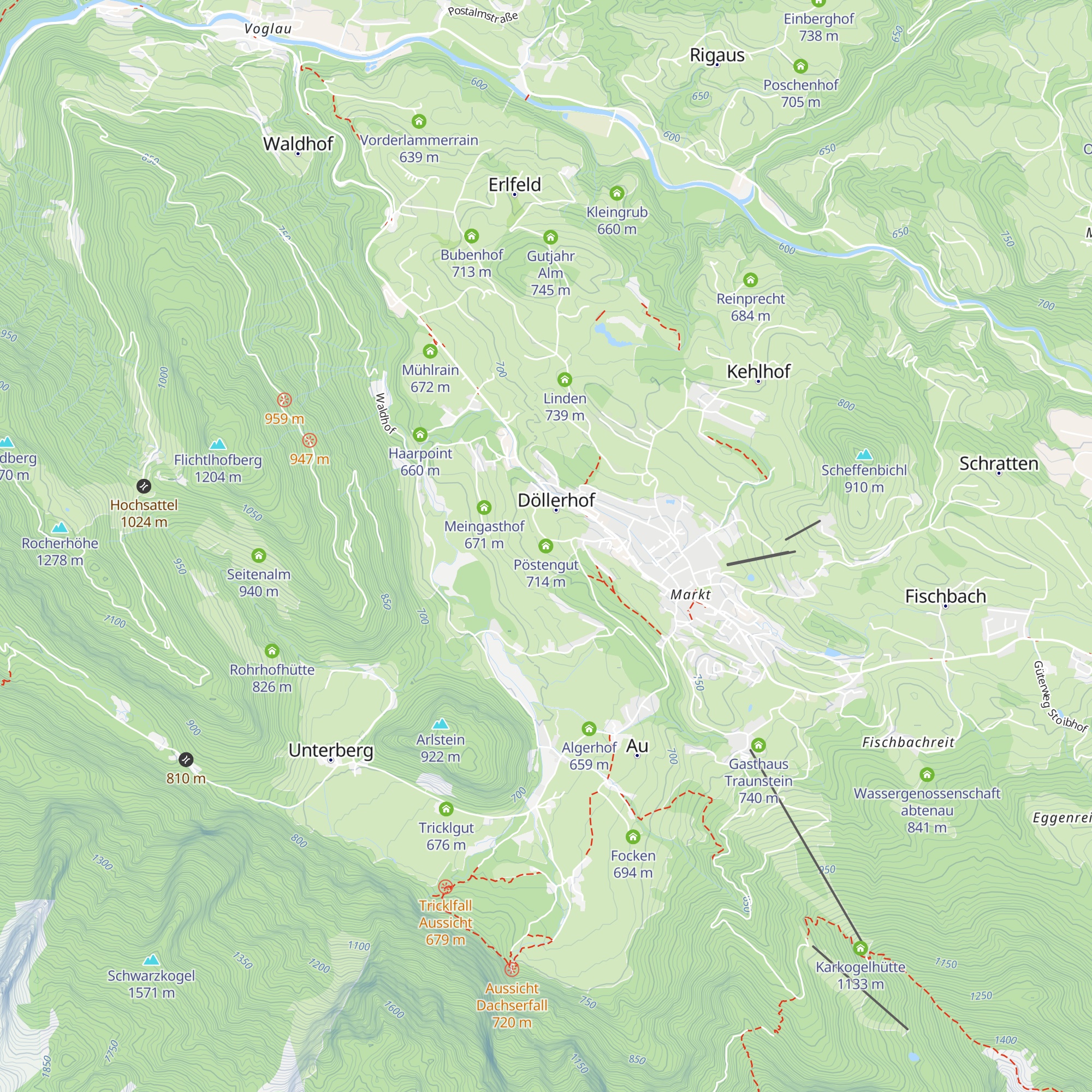 Pöstengut map
