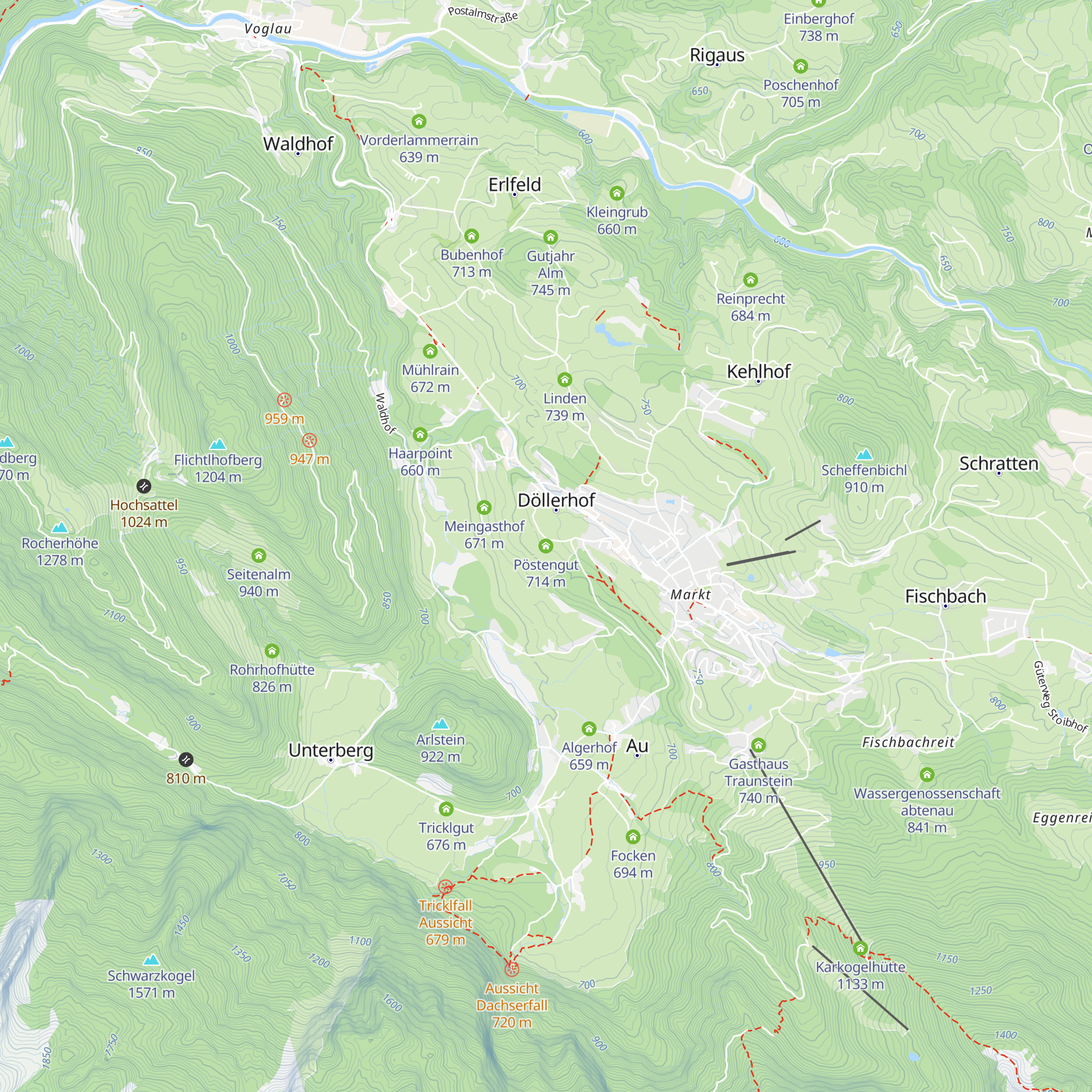 Pöstengut map
