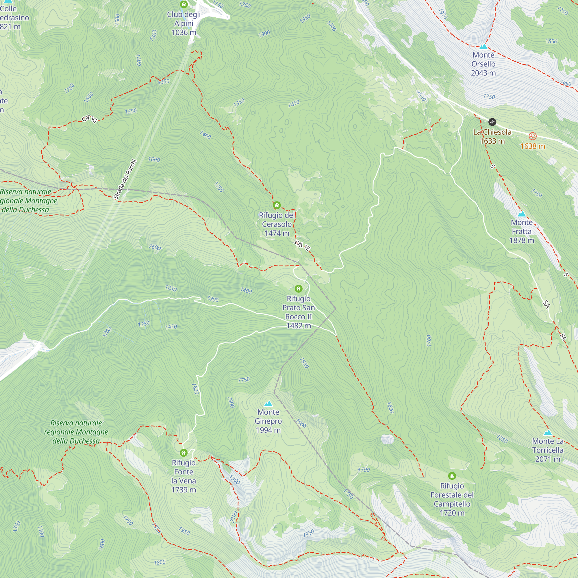 Rifugio Prato San Rocco I map