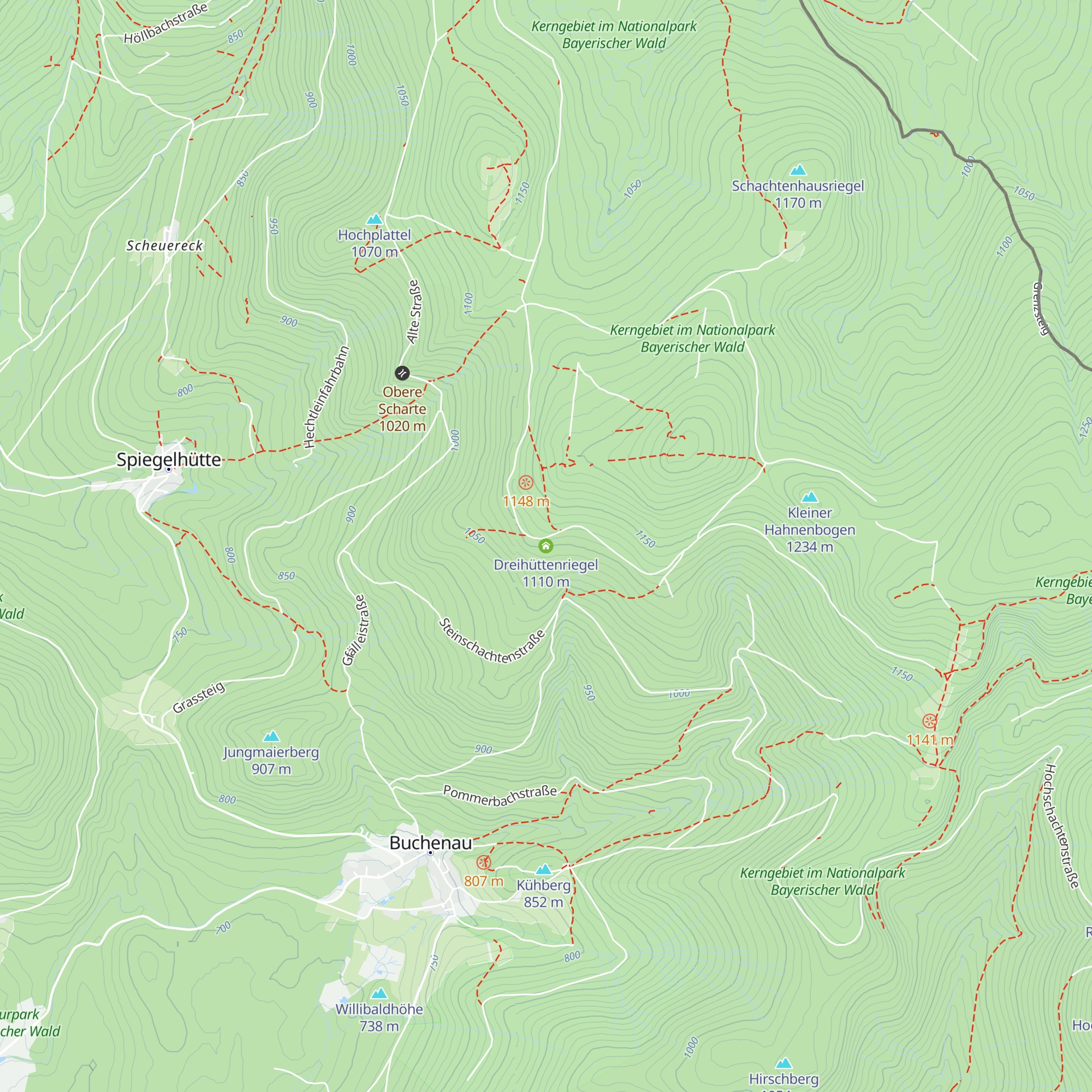 Dreihüttenriegel map