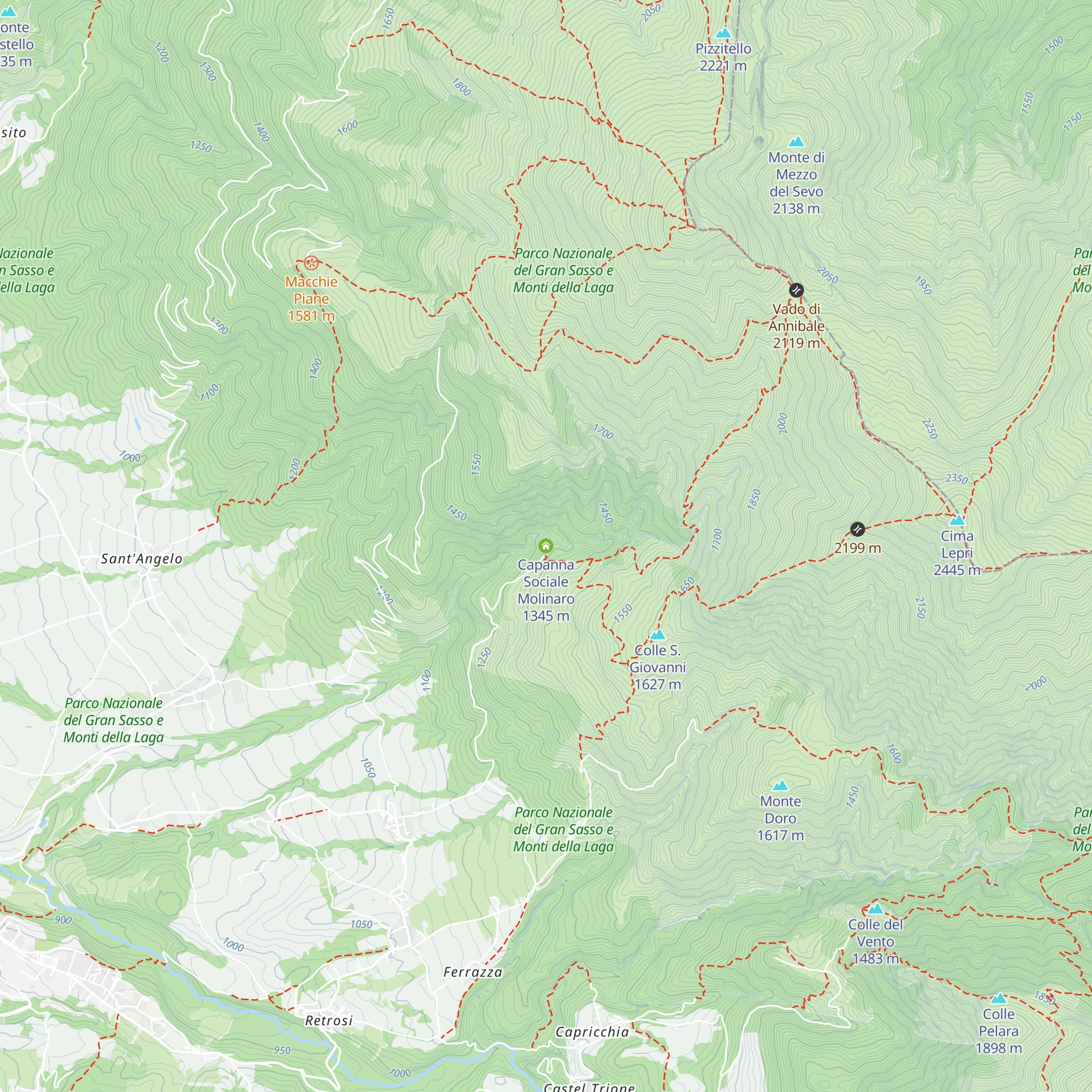 Capanna Sociale Molinaro map