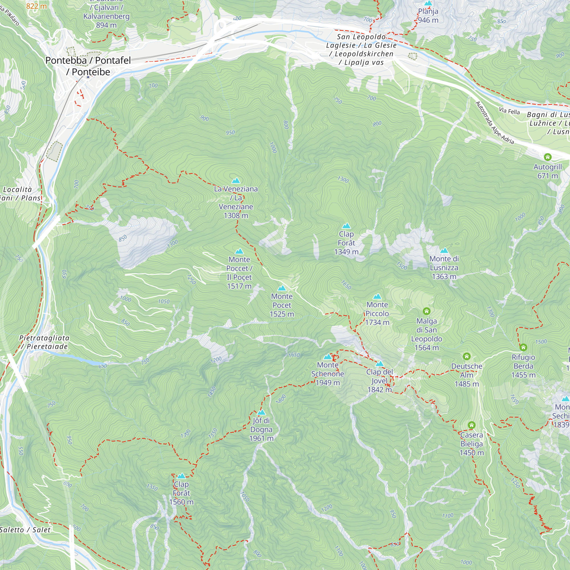 Ricovero Jeluz map