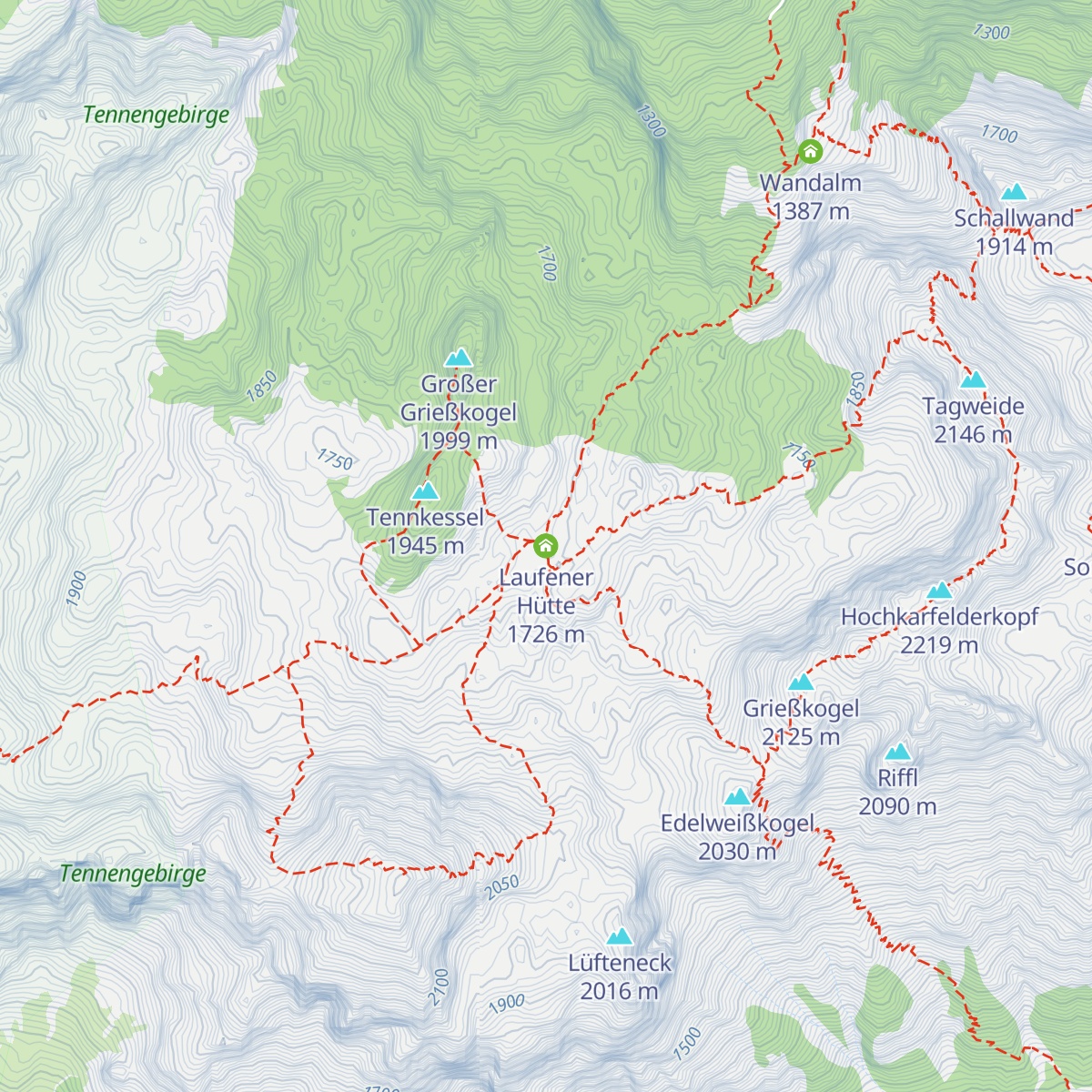 Laufener Hütte map