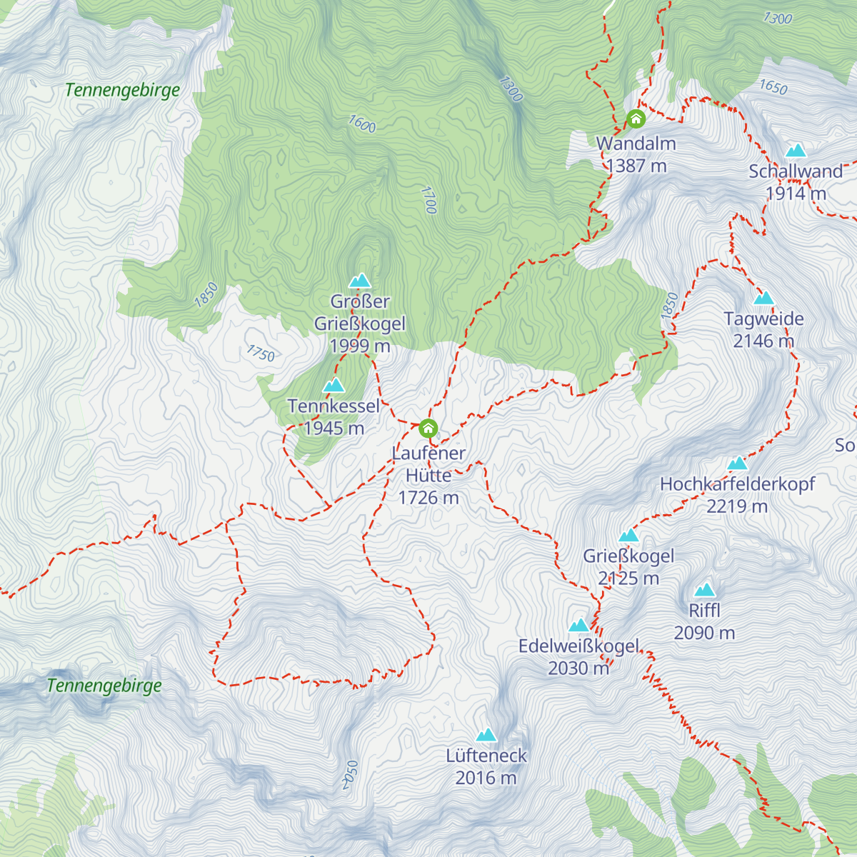 Laufener Hütte map