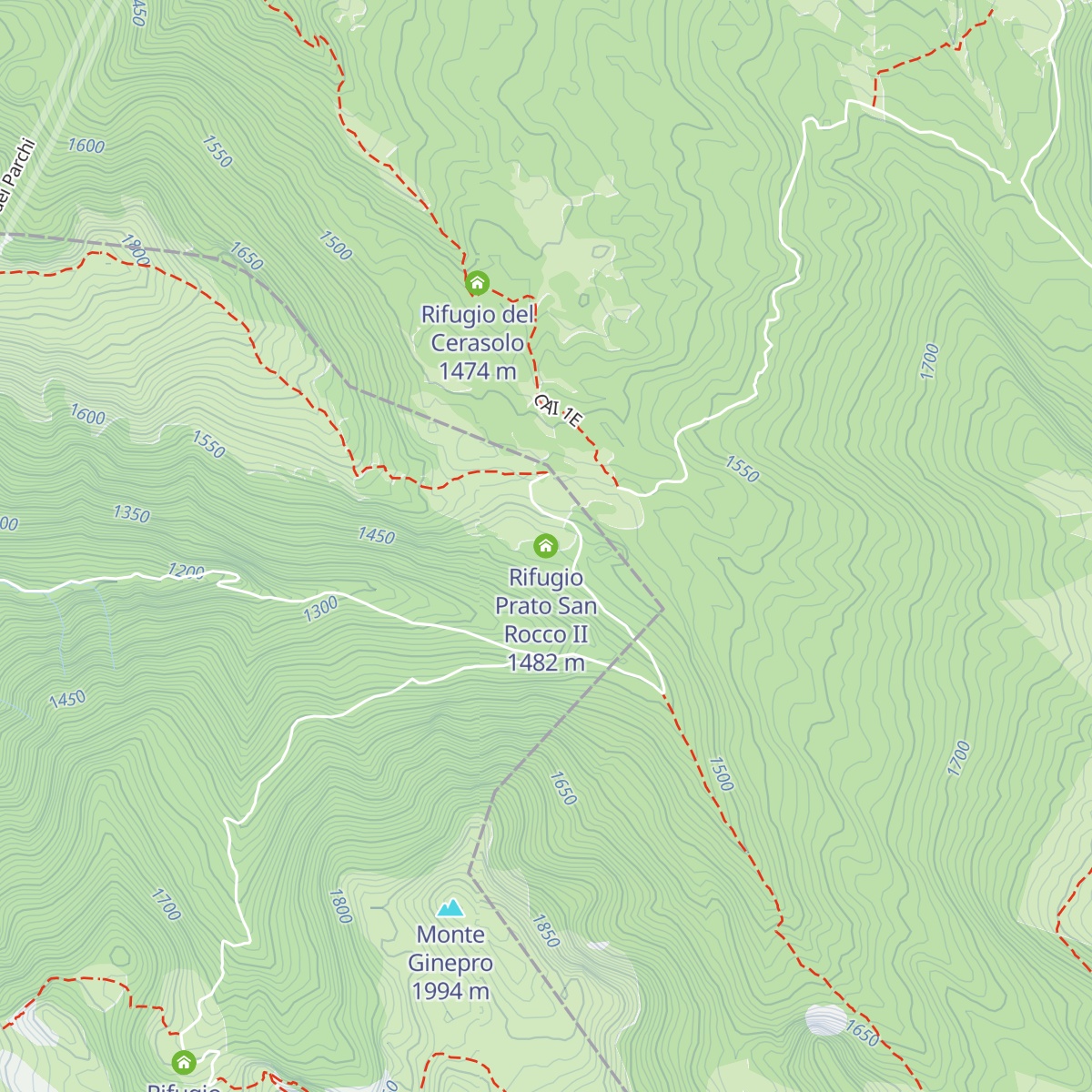 Rifugio Prato San Rocco II map