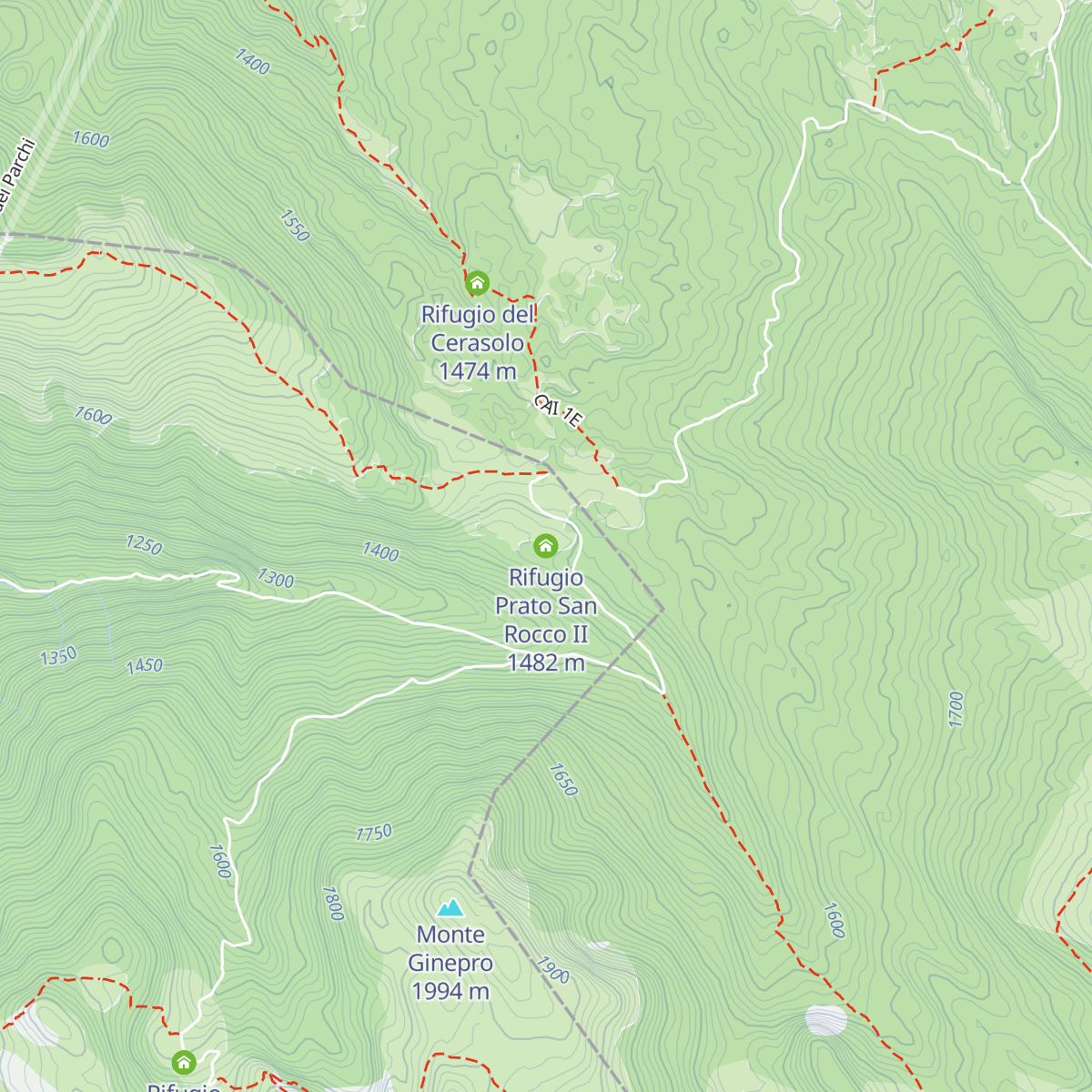 Rifugio Prato San Rocco II map
