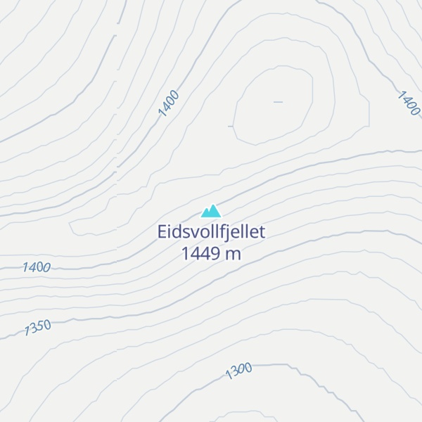 Map of Eidsvollfjellet