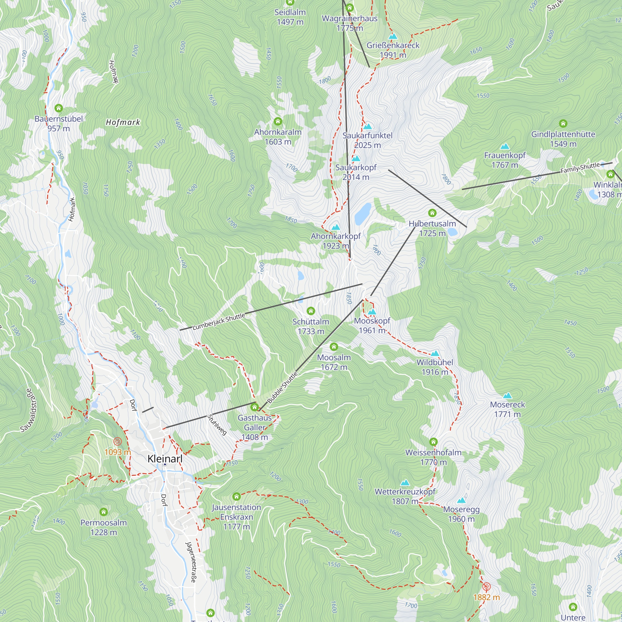 Schüttalm map