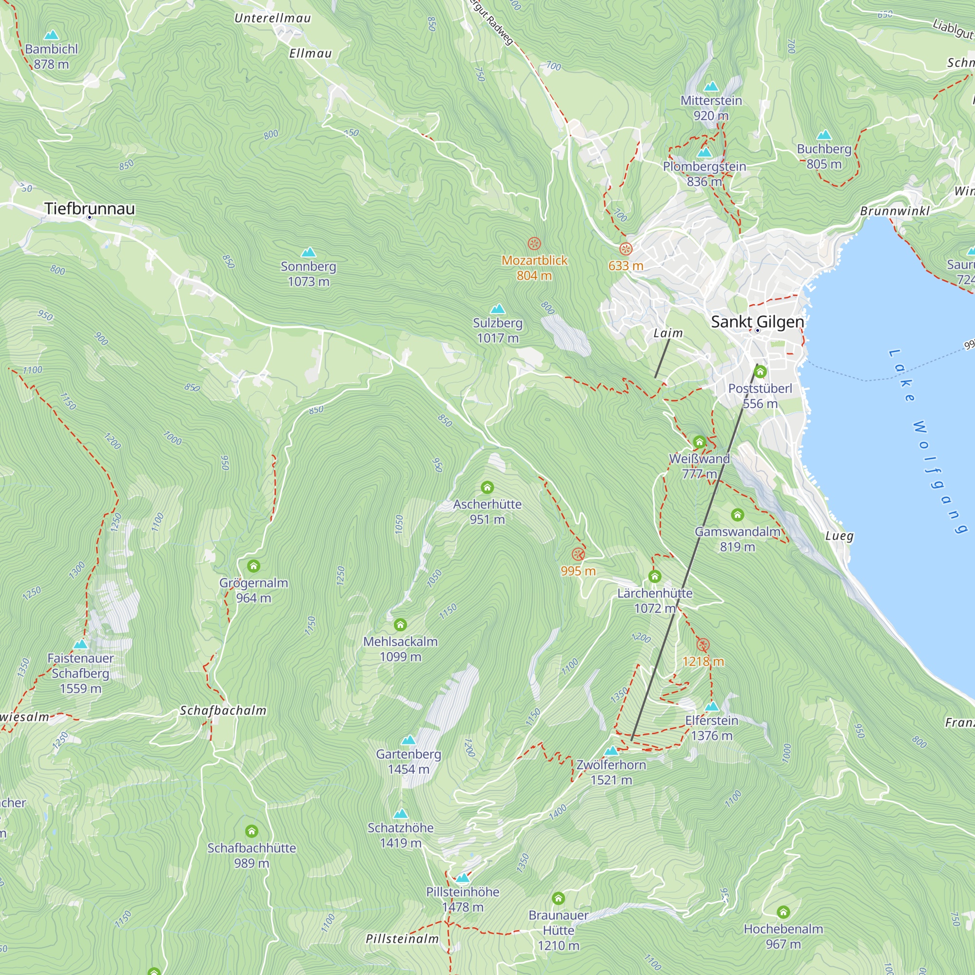 Ascherhütte map