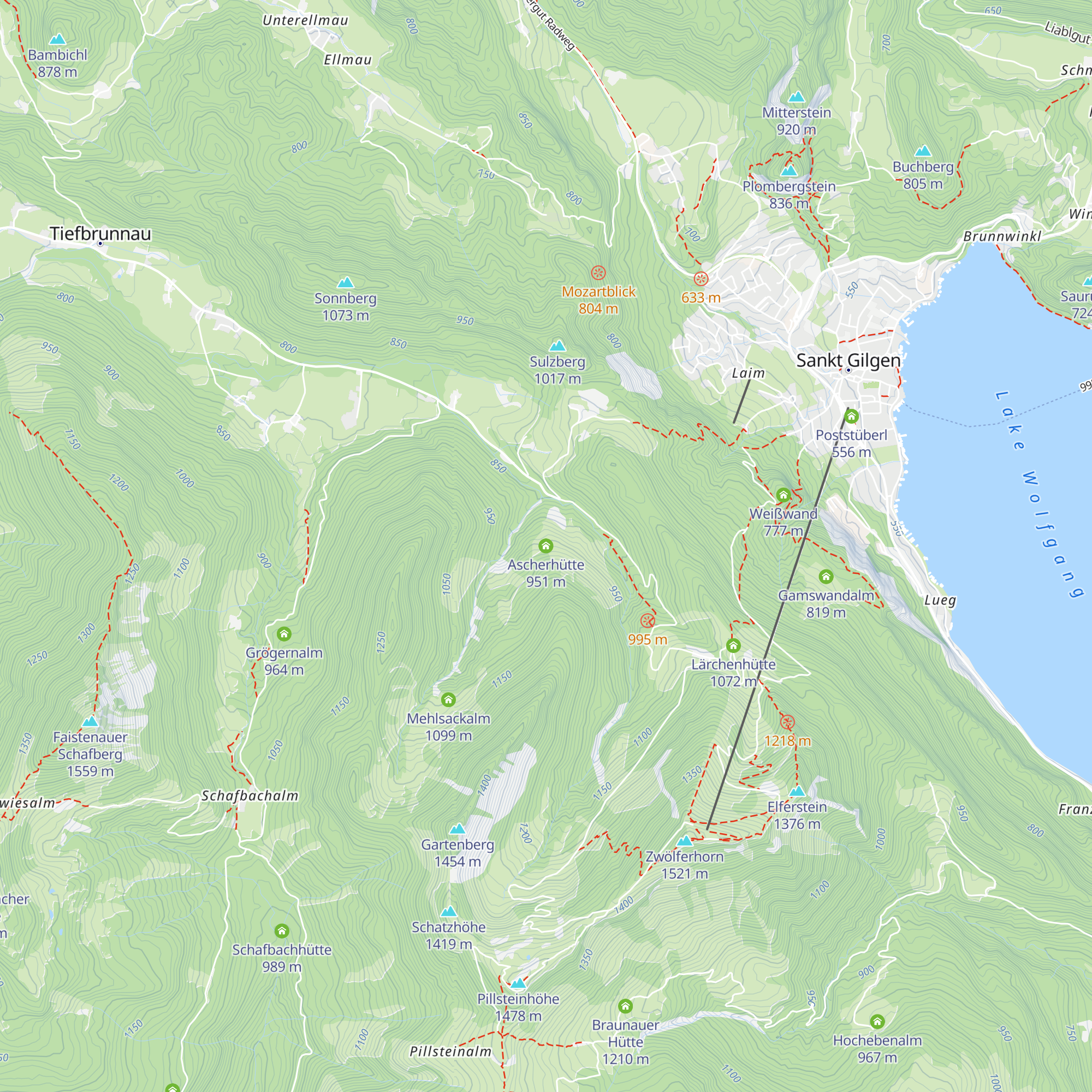 Ascherhütte map