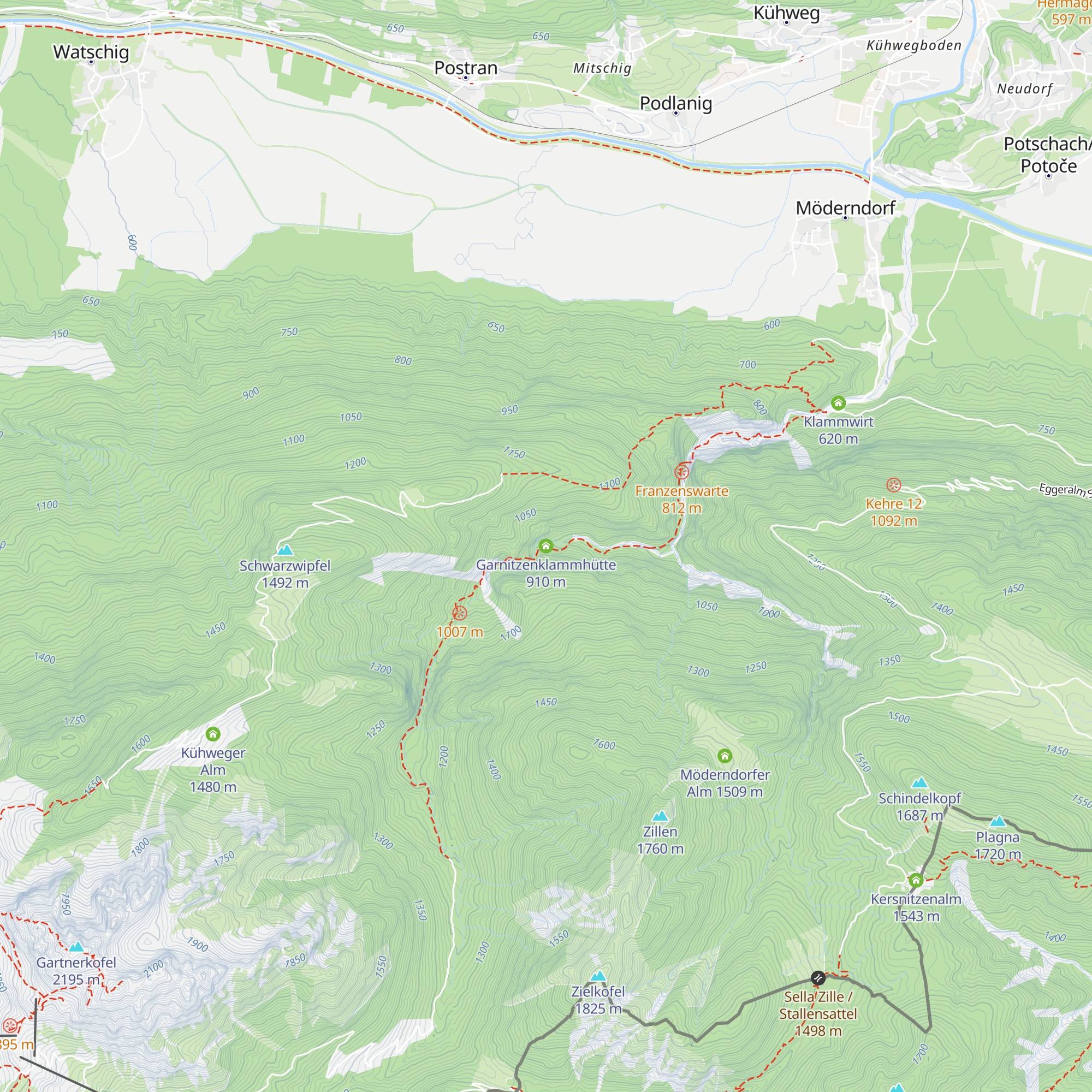 Garnitzenklammhütte map