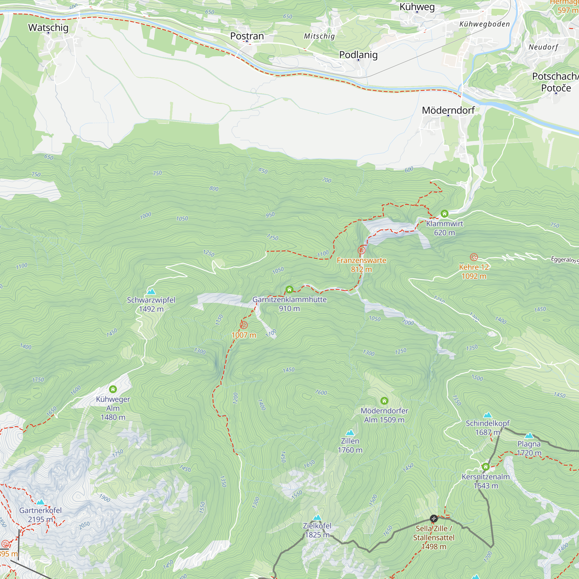 Garnitzenklammhütte map
