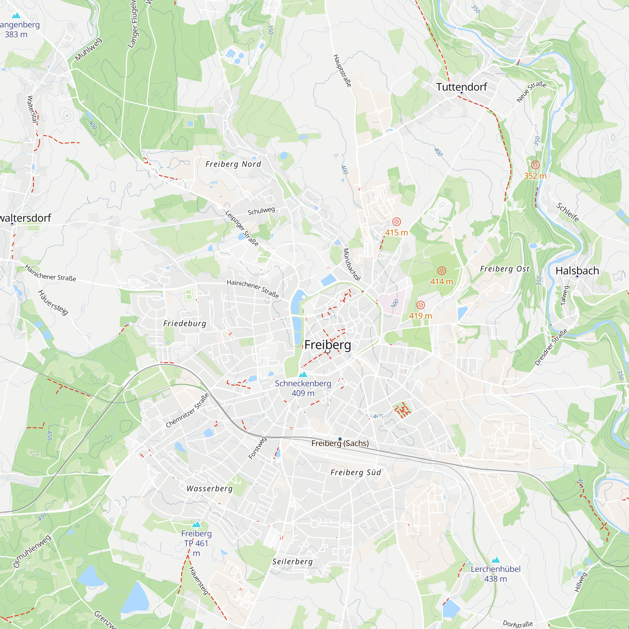 Tourist-Information Freiberg map