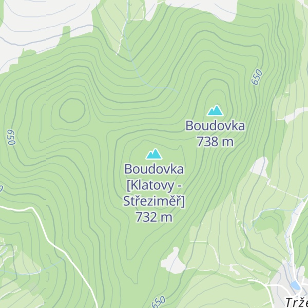 Map of Boudovka [Klatovy - Střeziměř]
