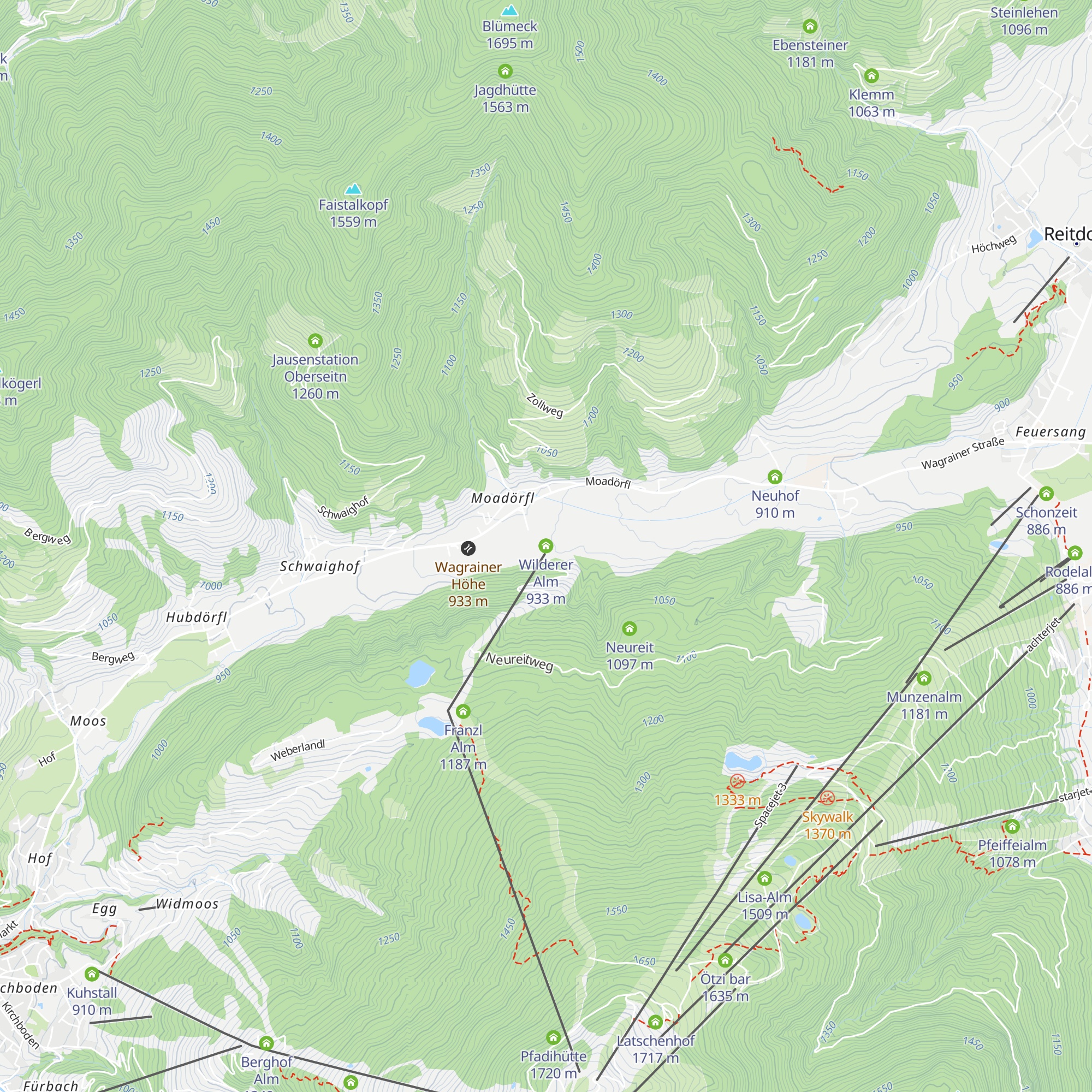 Wilderer Alm map