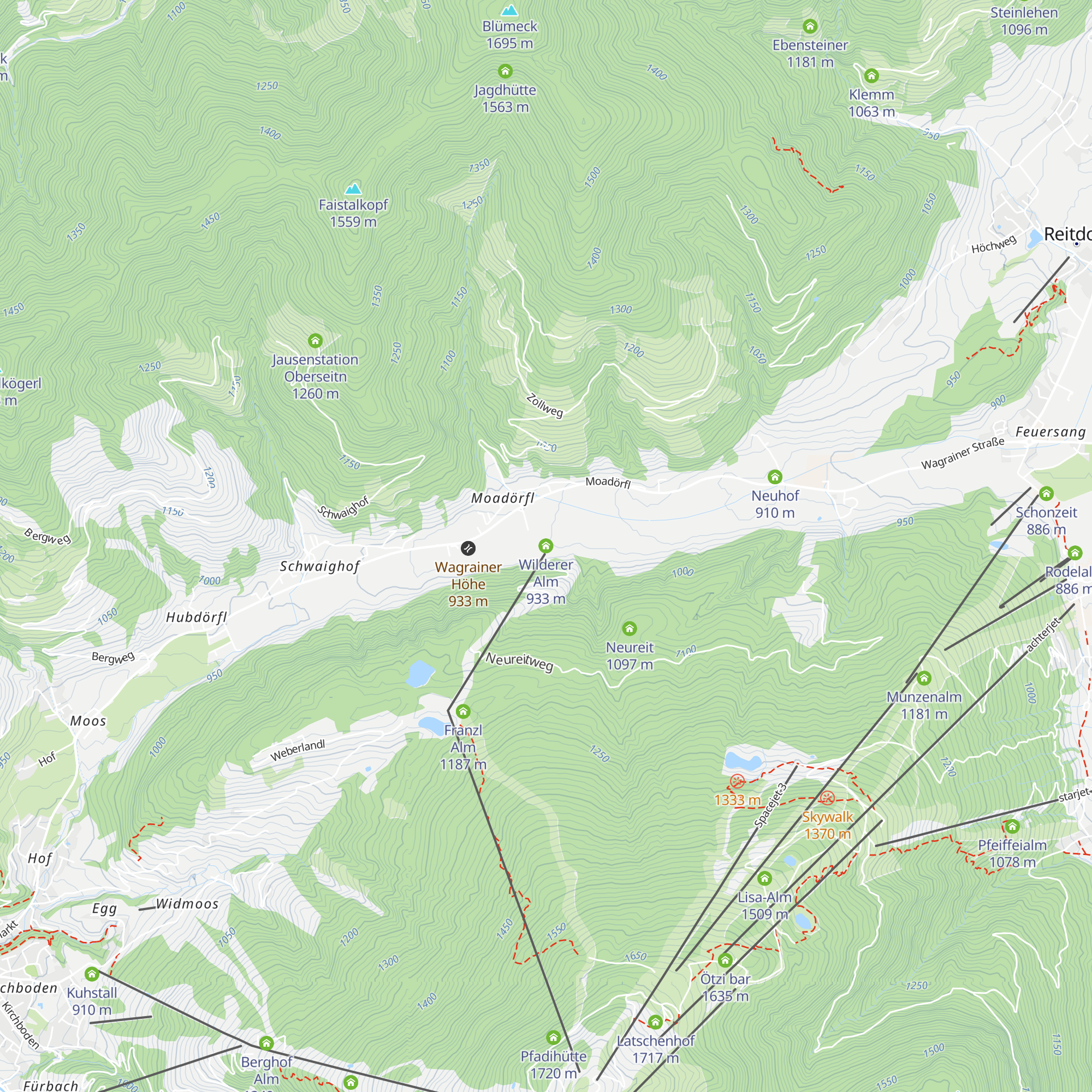Wilderer Alm map
