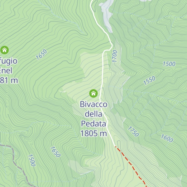 Map of Bivacco della Pedata