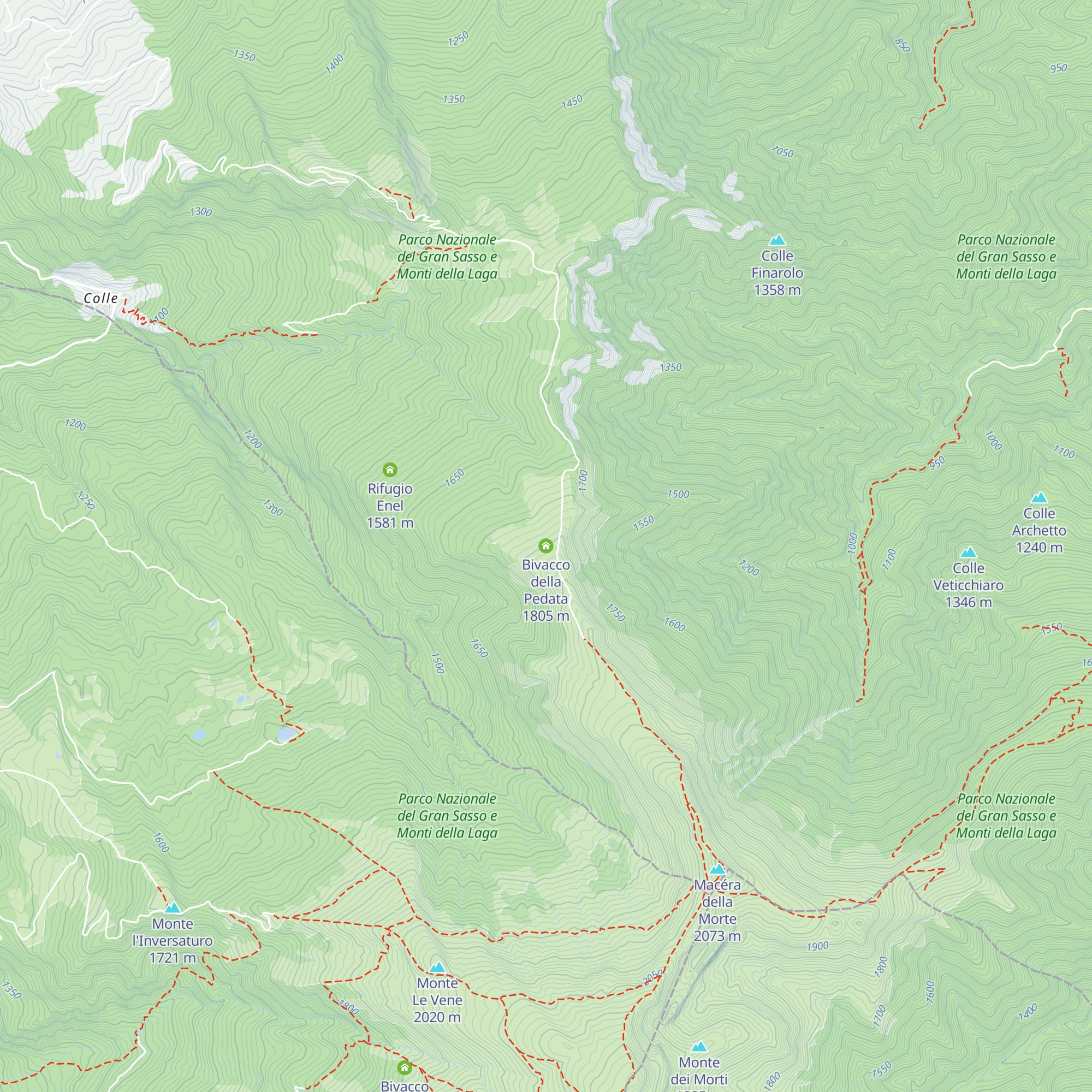 Bivacco della Pedata map