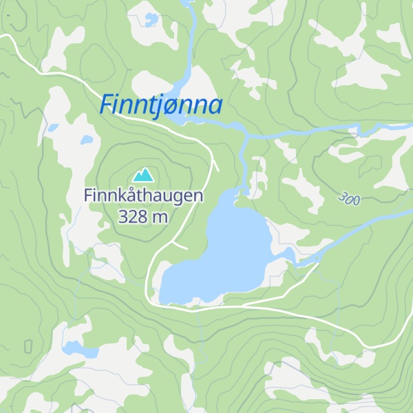Map of Nambrottjønna dagsturhytte